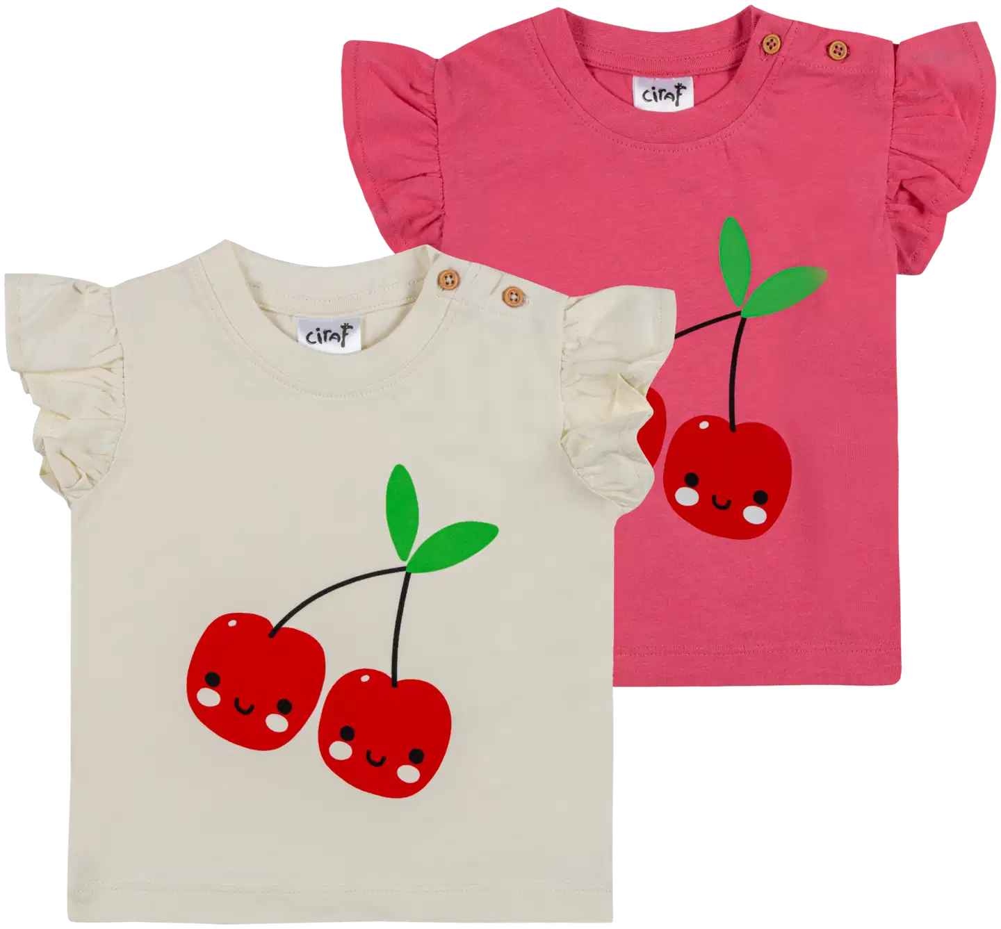 Ciraf vauvojen lyhythihainen t-paita 250B260452 2-pack - Multicolor - 1
