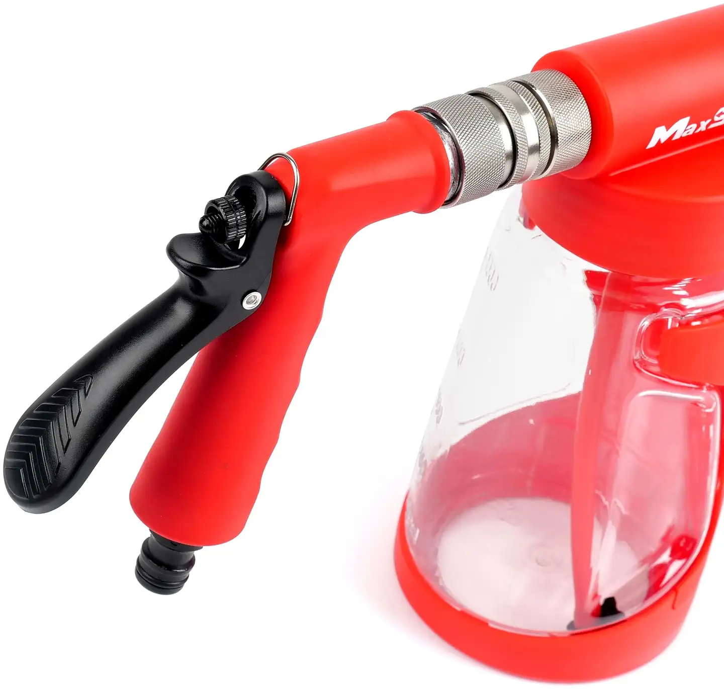 Maxshine LPG002 Snow Master Foam Gun V2 – 1L matalapainevaahdotin puutarhaletkuliitännällä, säädettävä vaahdon määrä, läpinäkyvä PET-säiliö, liukumaton pohja - 2