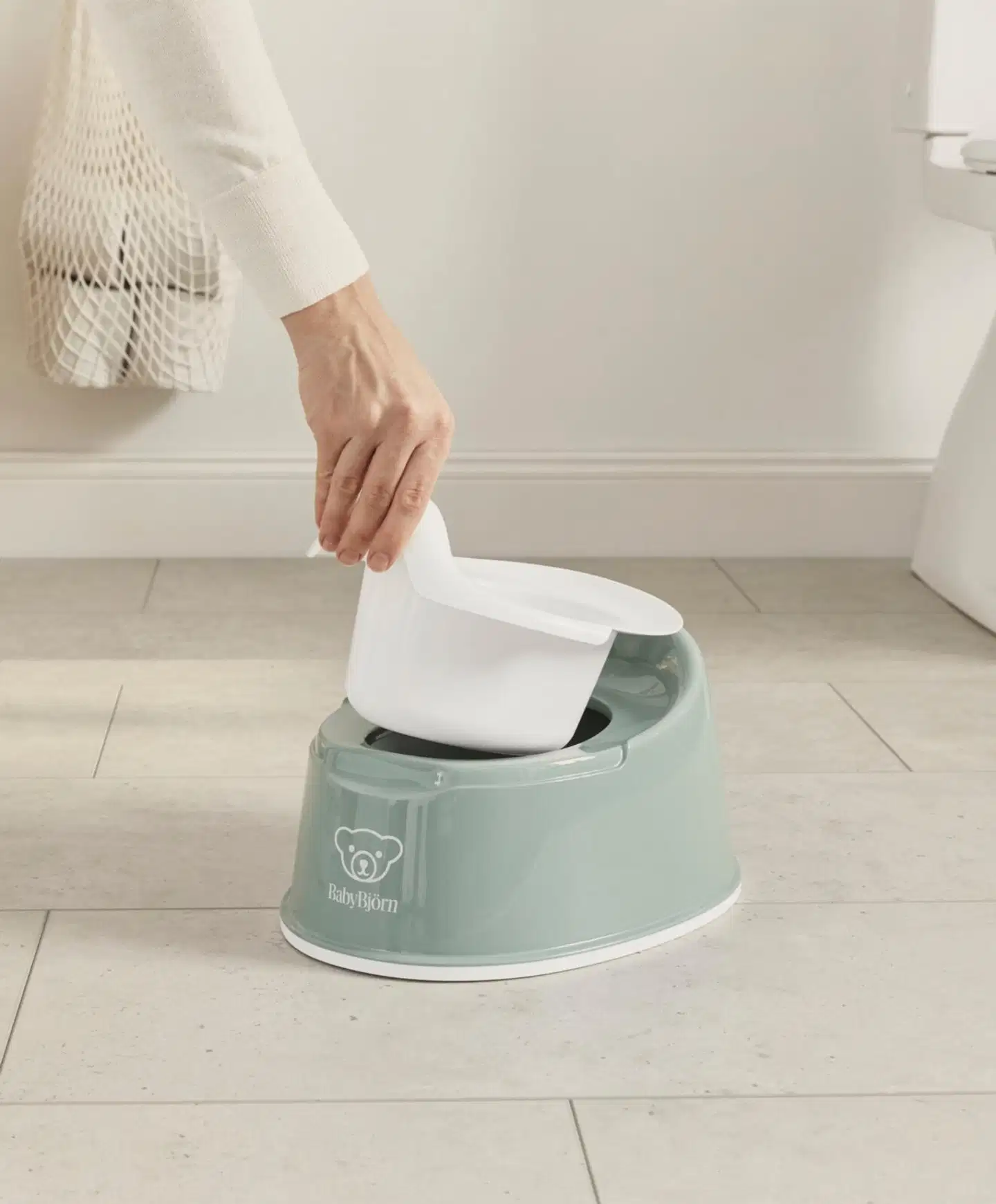 BabyBjörn smart potta - syvä vihreä/valkoinen - 6
