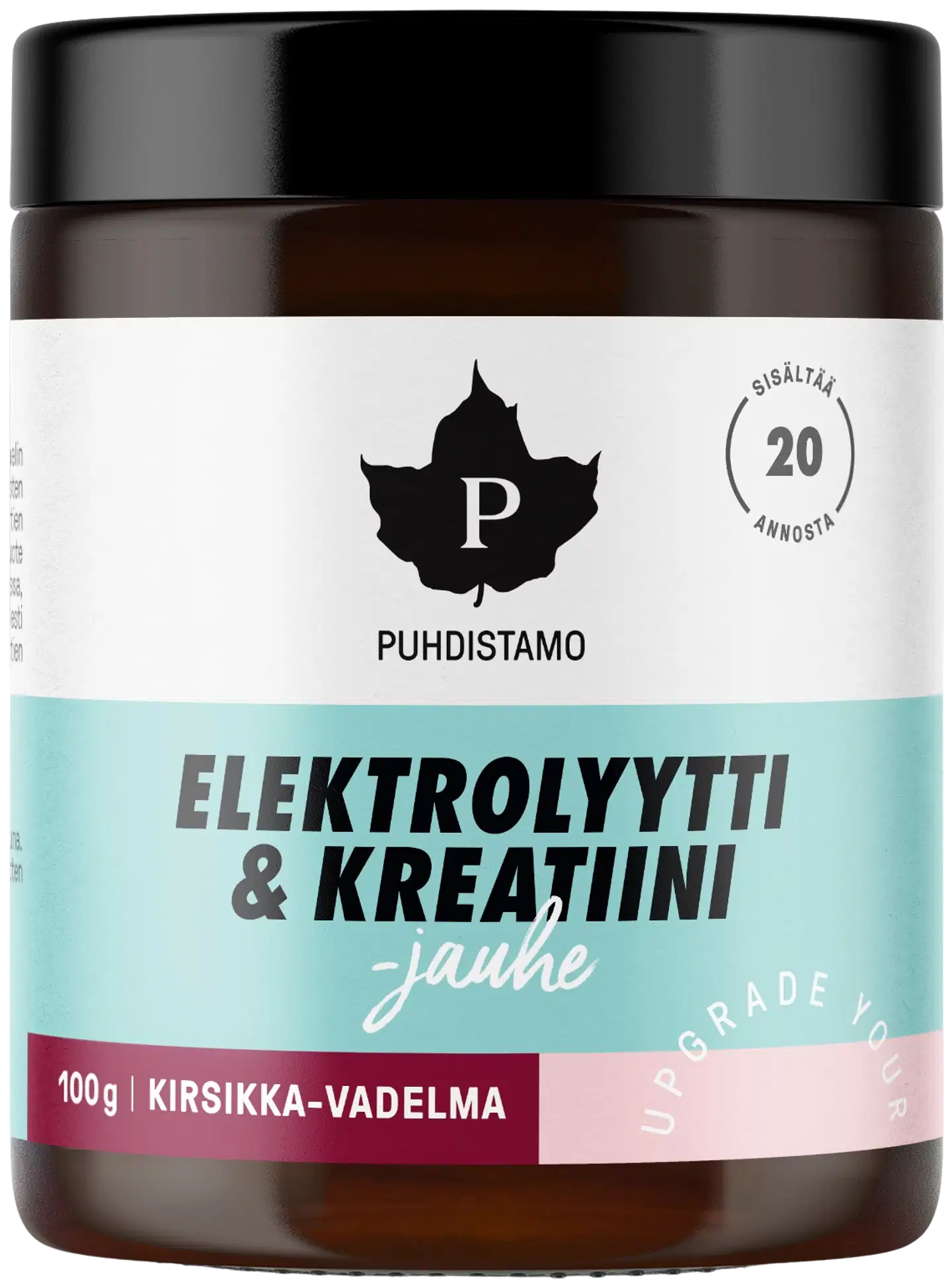 Puhdistamo Elektrolyytti & Kreatiini -jauhe Kirsikka-Vadelma 100g
