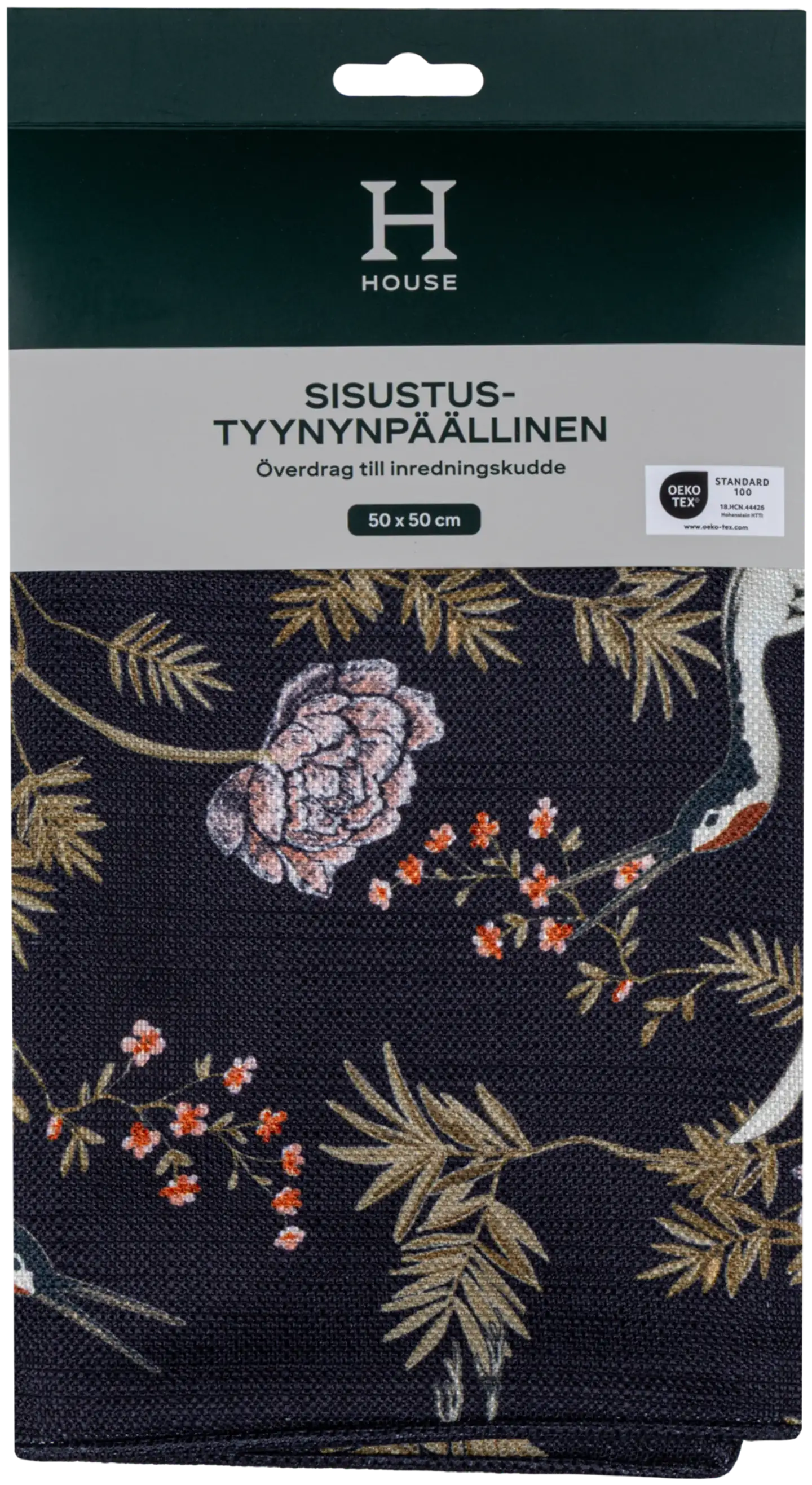 House sisustustyynynpäällinen Crains-Flowers musta - 2