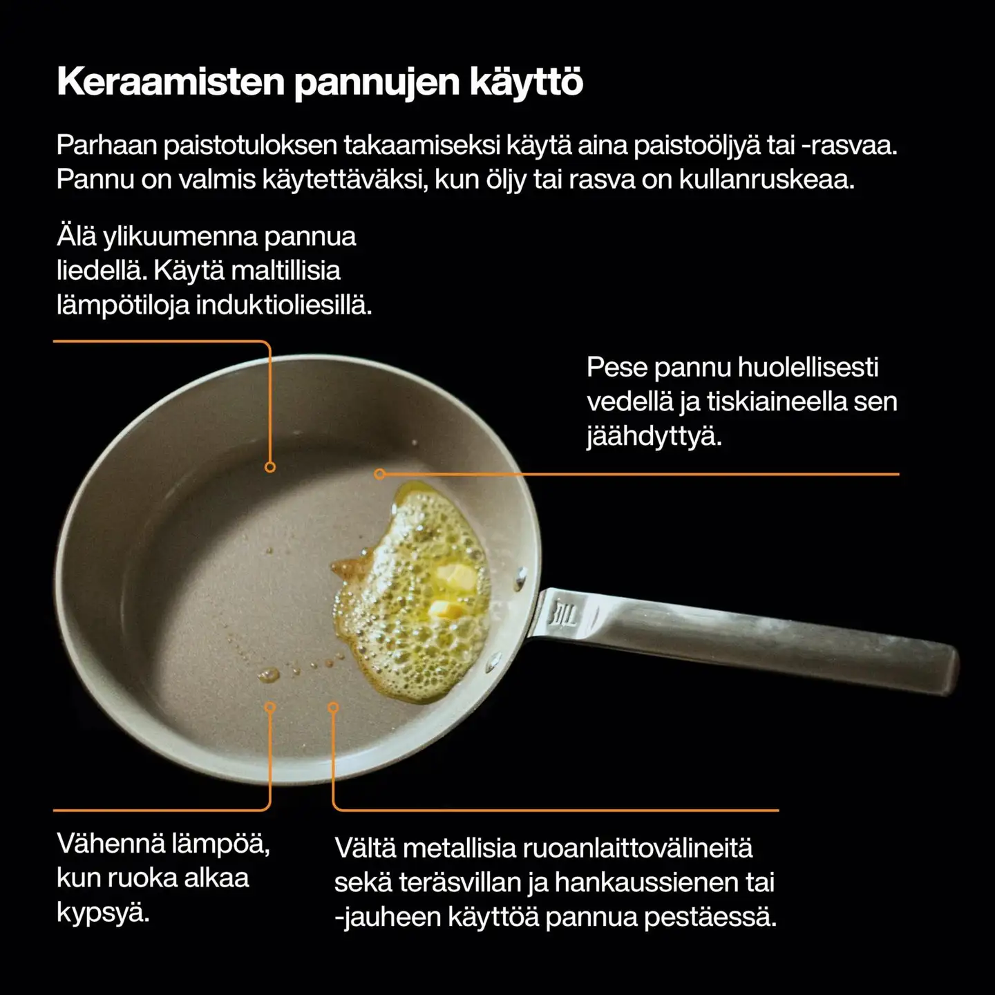 Fiskars Hard Face omelettipannu 22 cm - 5