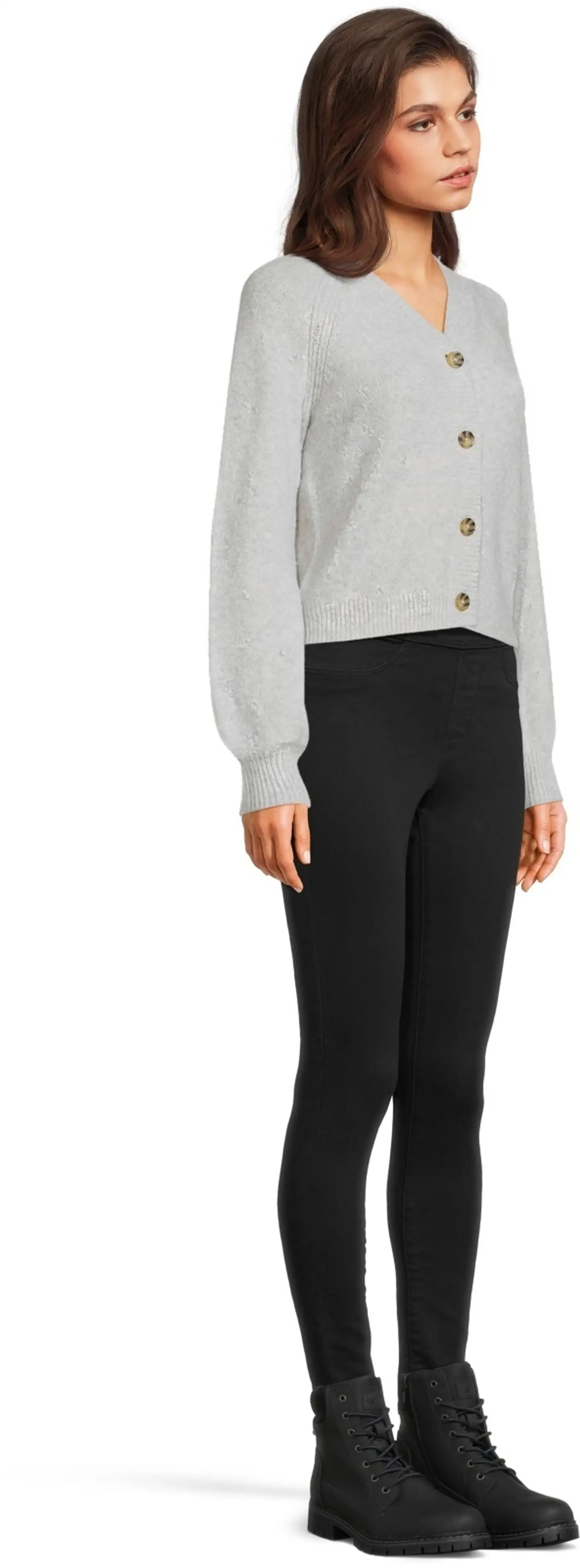 WKLY. naisten neuletakki villasekoitetta 213W341206 - Lt. grey mel - 4