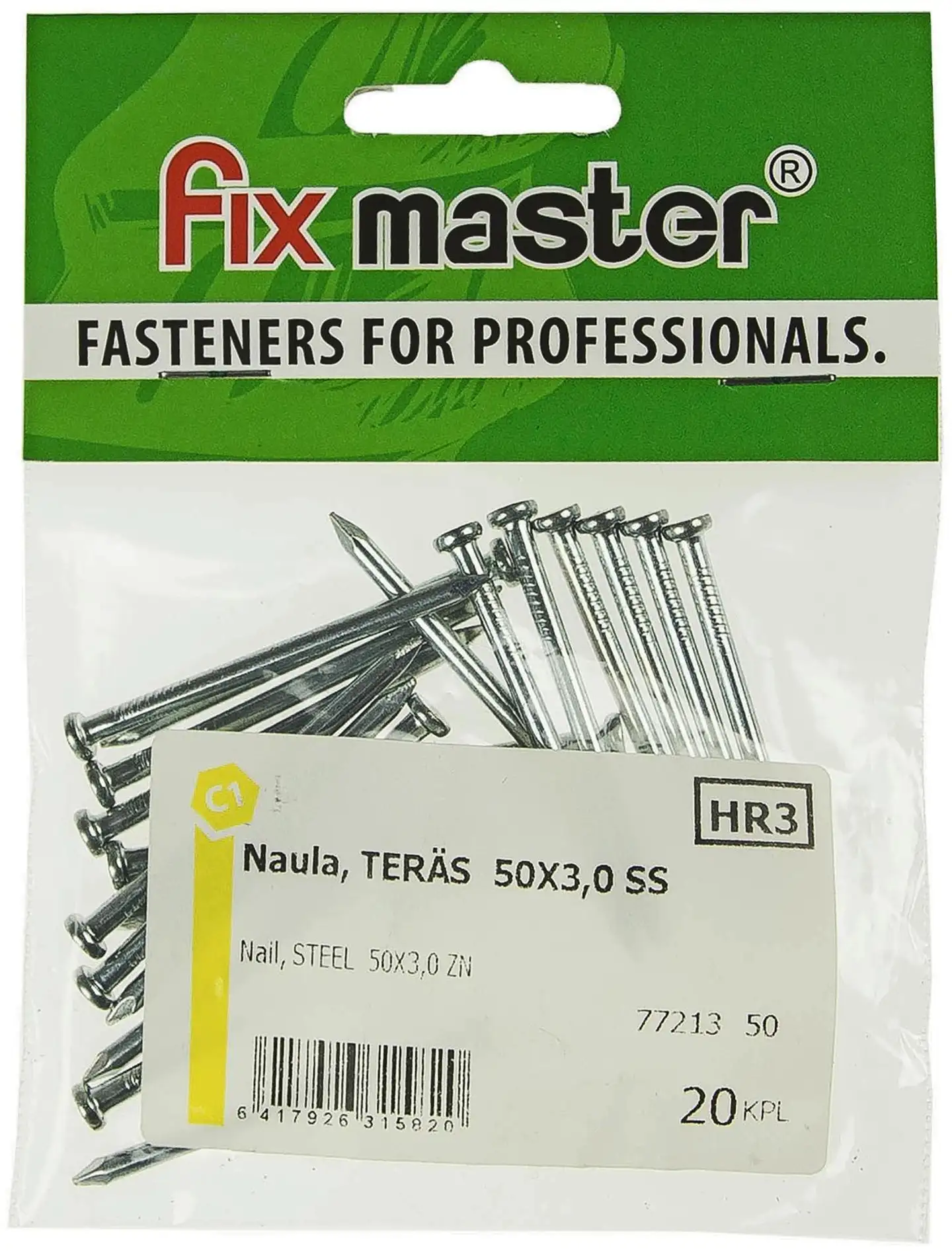 Fix Master naula teräs 50X3,0 SS 20kpl