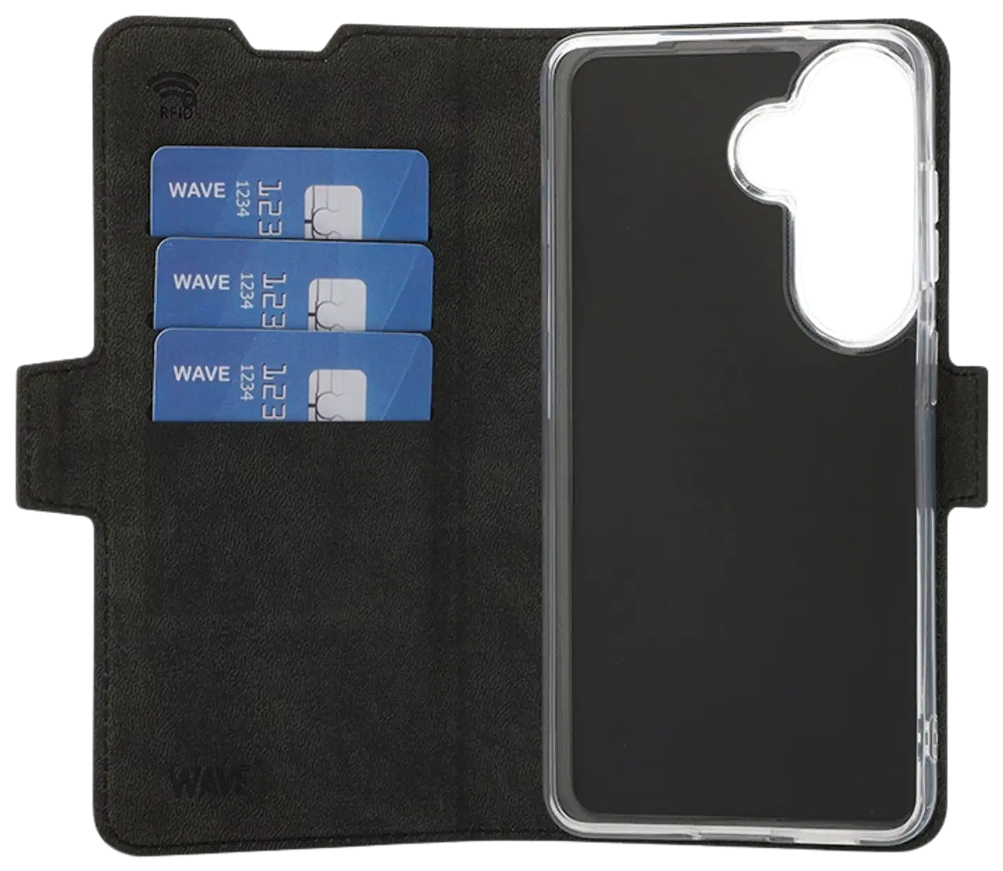 Wave Book Case, Samsung Galaxy S26 5G, Musta - 3