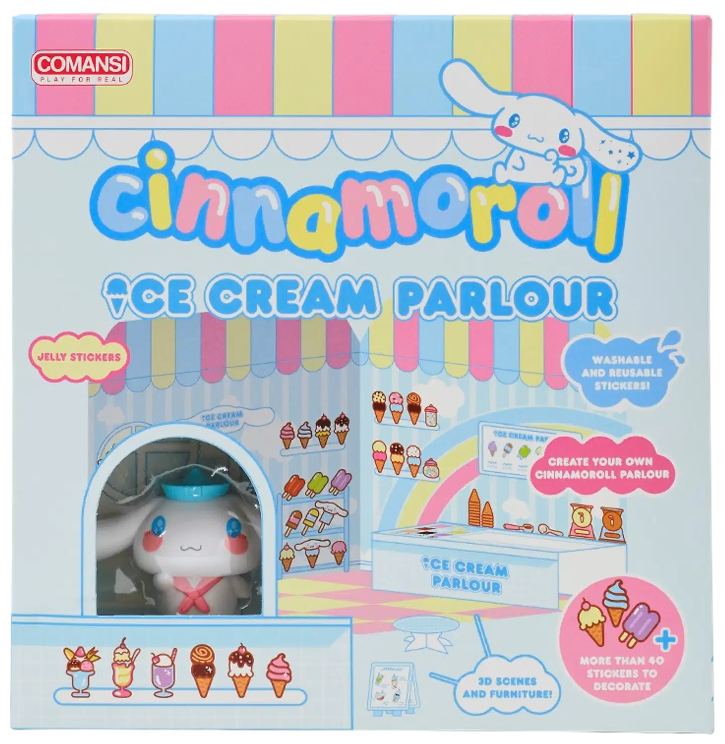 Comansi tarraleikkisetti Cinnamoroll  jäätelökioski - 1