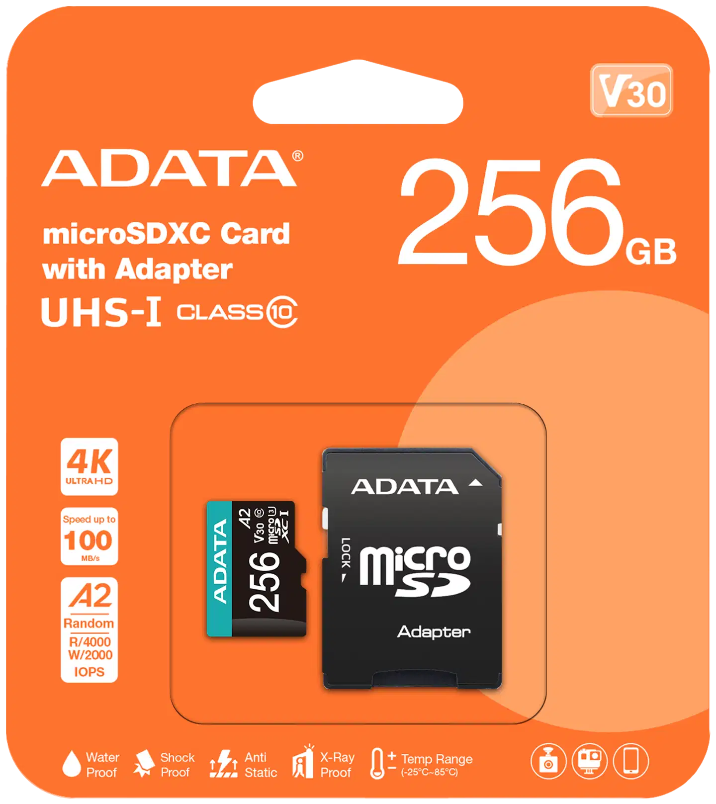 ADATA Premier Pro microSDXC -muistikortti, 256 GB - 2