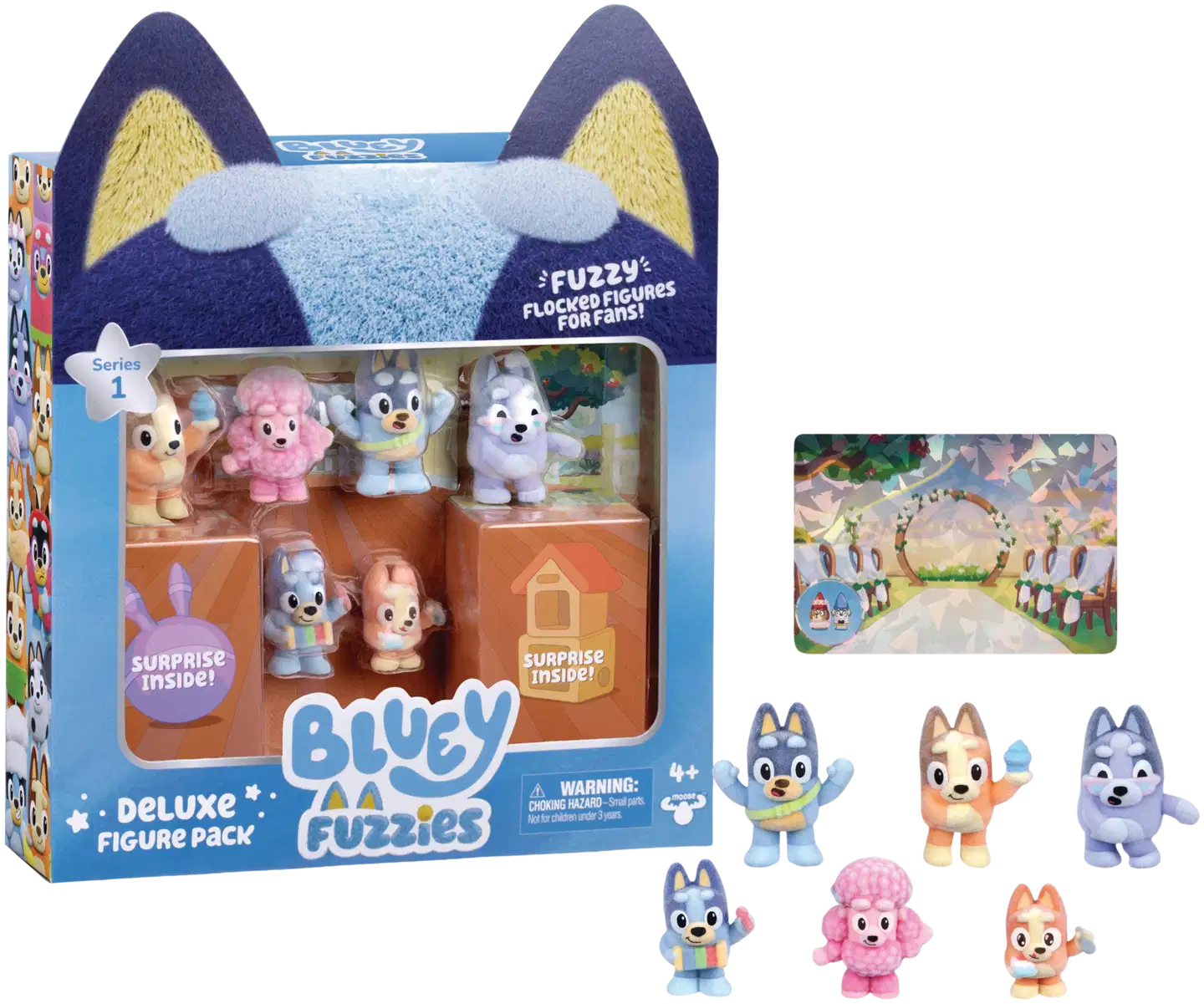 Bluey Fuzzies-nukkahahmot 8 kpl - 2