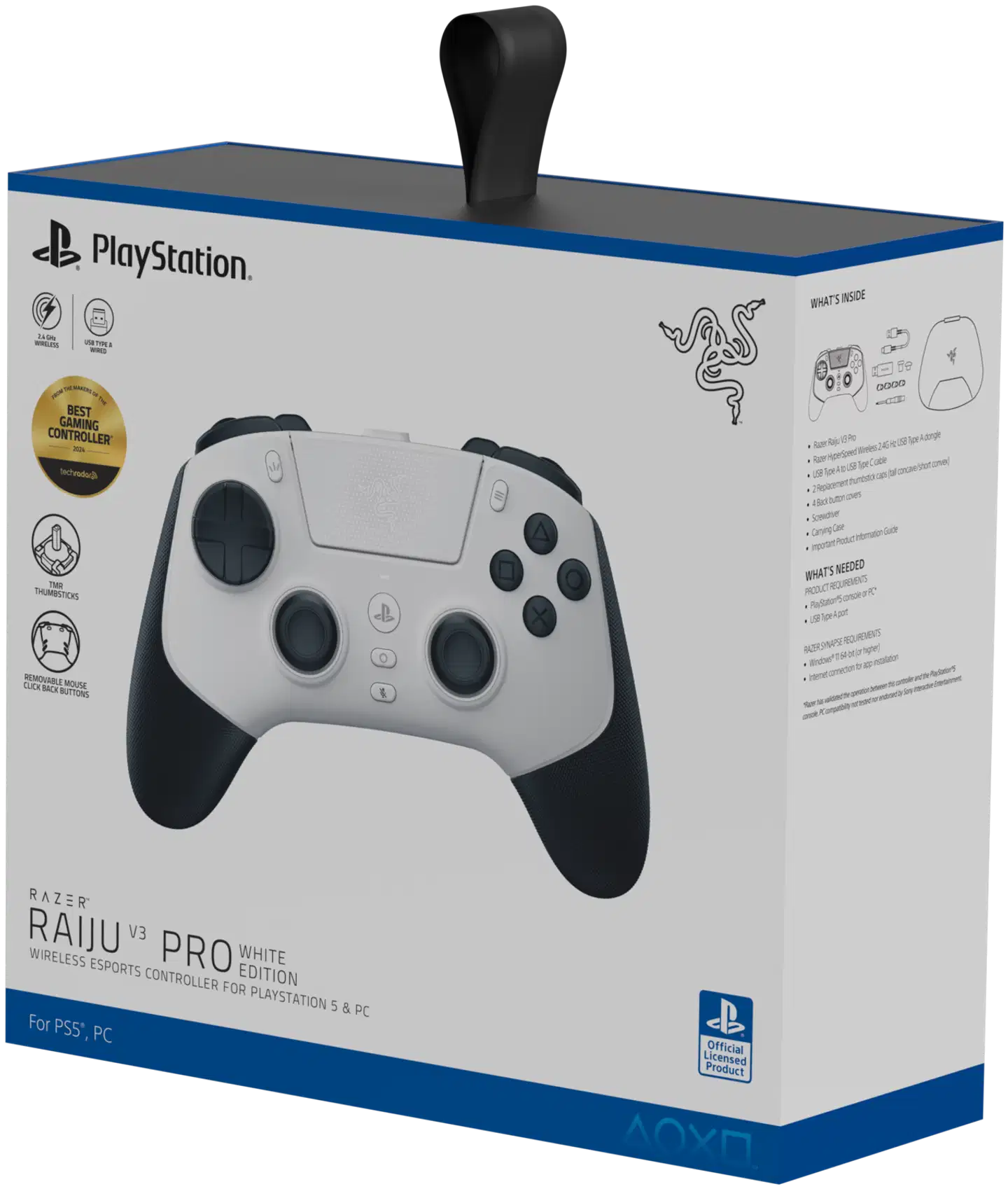 Razer Raiju V3 Pro PS5 langaton ohjain valkoinen - 10