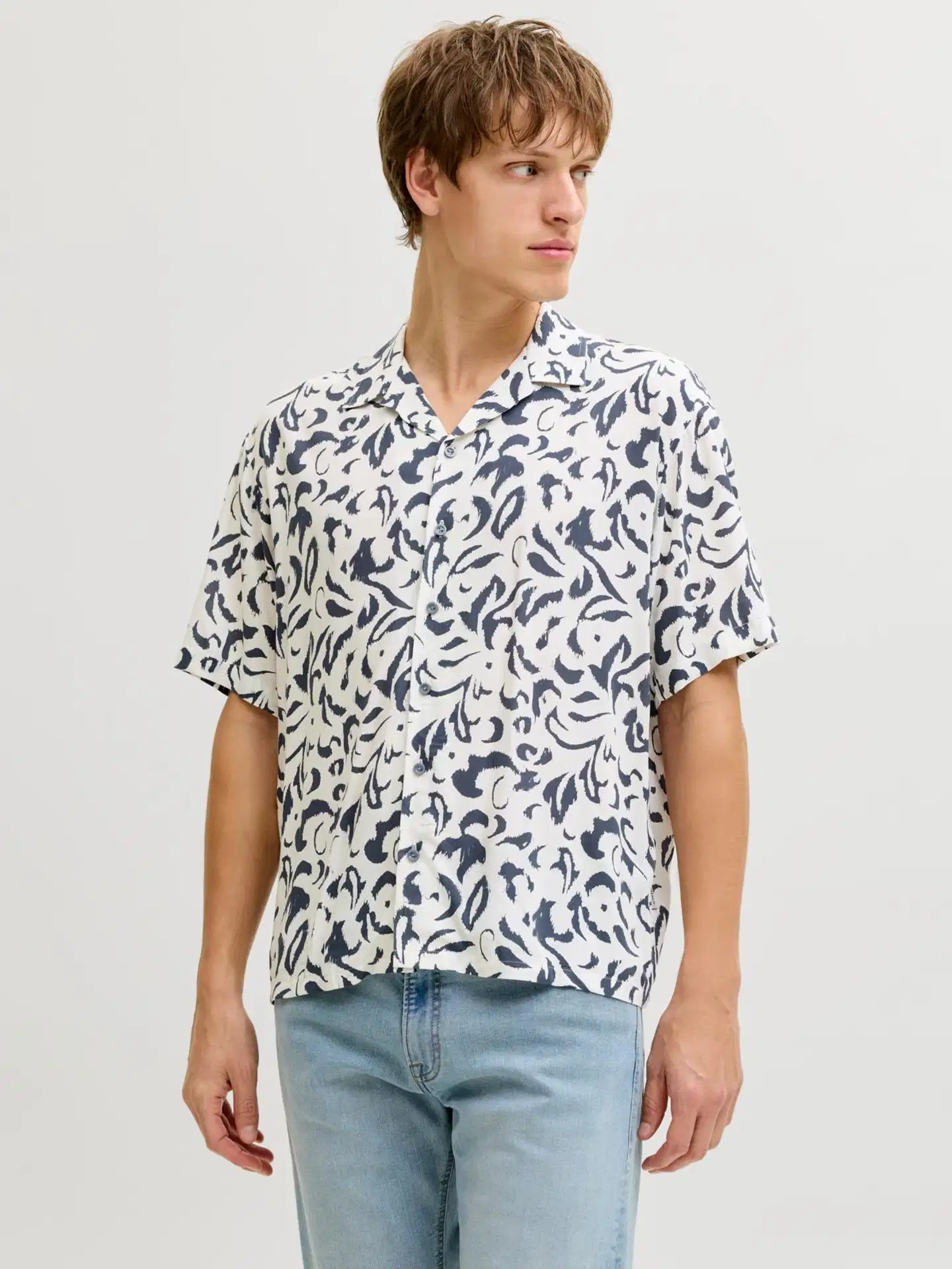 JJ REBEL miesten kauluspaita Jrebblossom - Folkstone Gray - 2