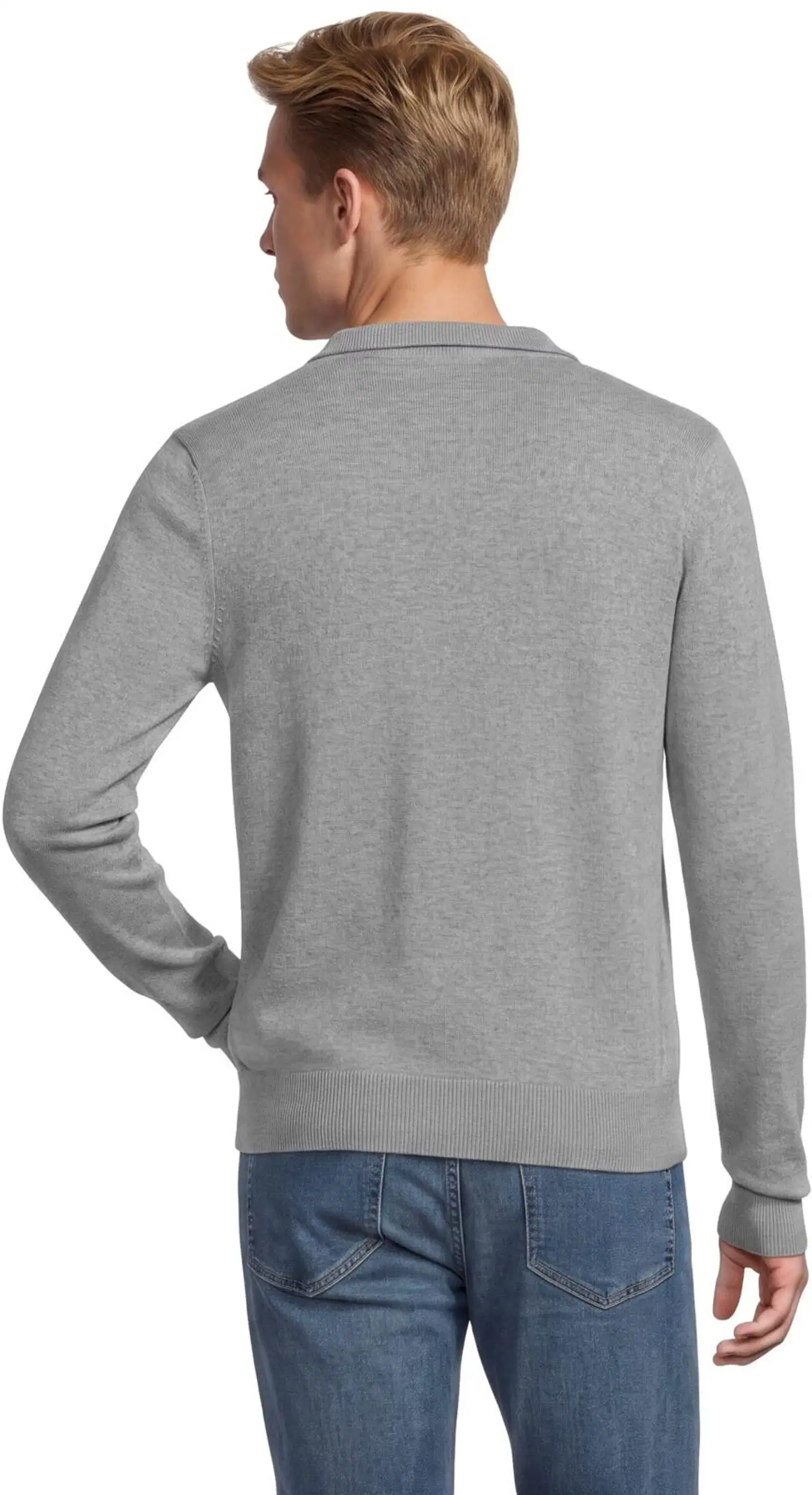 House miesten vetoketjullinen neuletakki CYCLO® 195HB28252 - Grey melange - 3