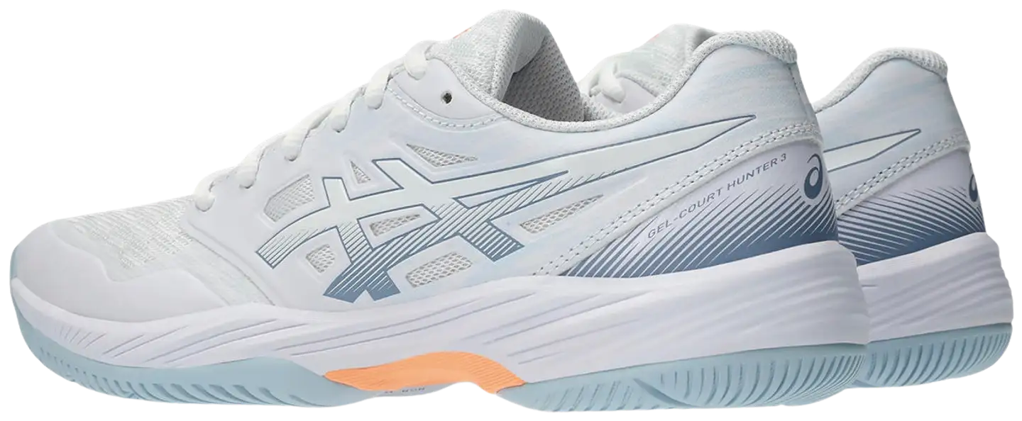 Asics naisten sisäpelikengät Gel-Court Hunter - WHITE/GREY BLUE - 3