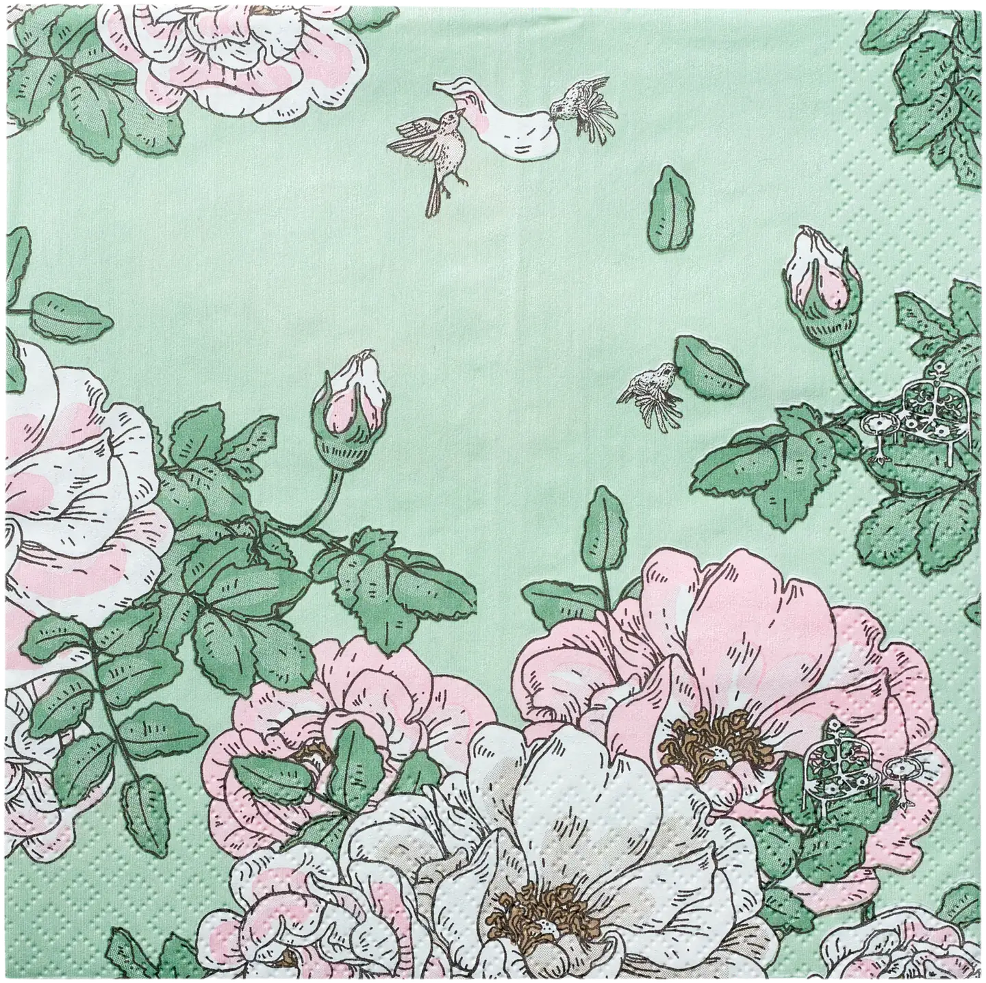 Havi Nuppu tissue lautasliina Juhannusmuistot vaaleanvihreä 24cm 20kpl