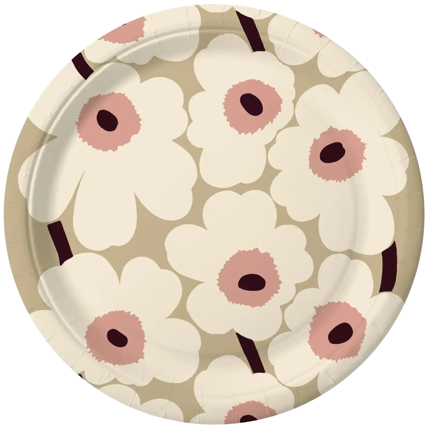 Marimekko Lautanen 18cm 10x10kpl Unikko beigeroosa