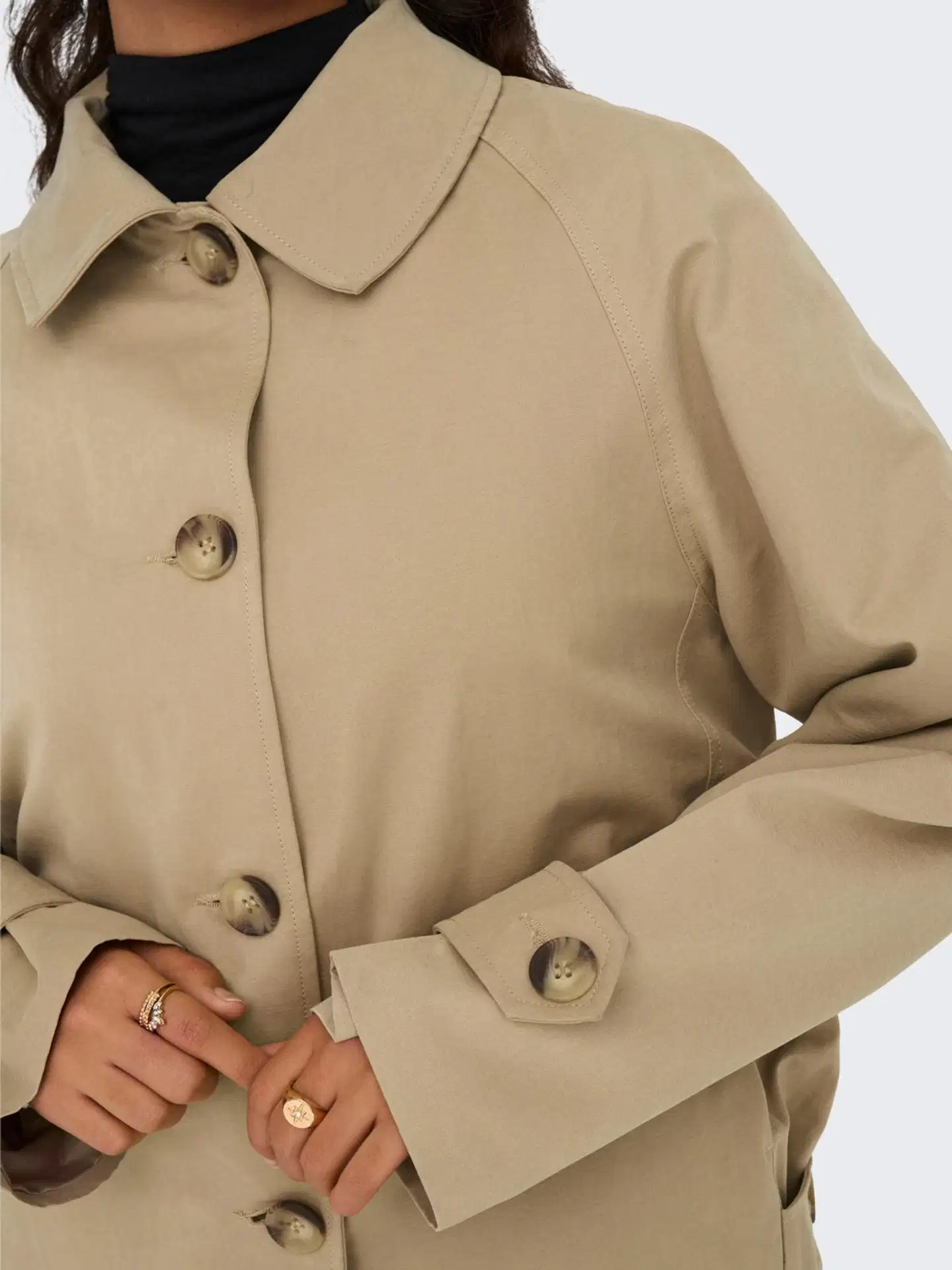 JDY naisten lyhyt trenssitakki Jdydonna - Incense - 7