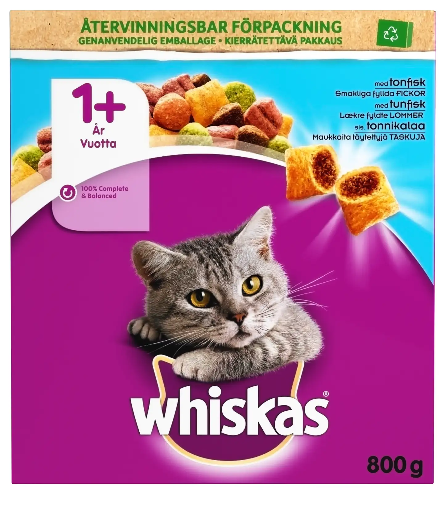 Whiskas 1+ Tonnikalaa 800g