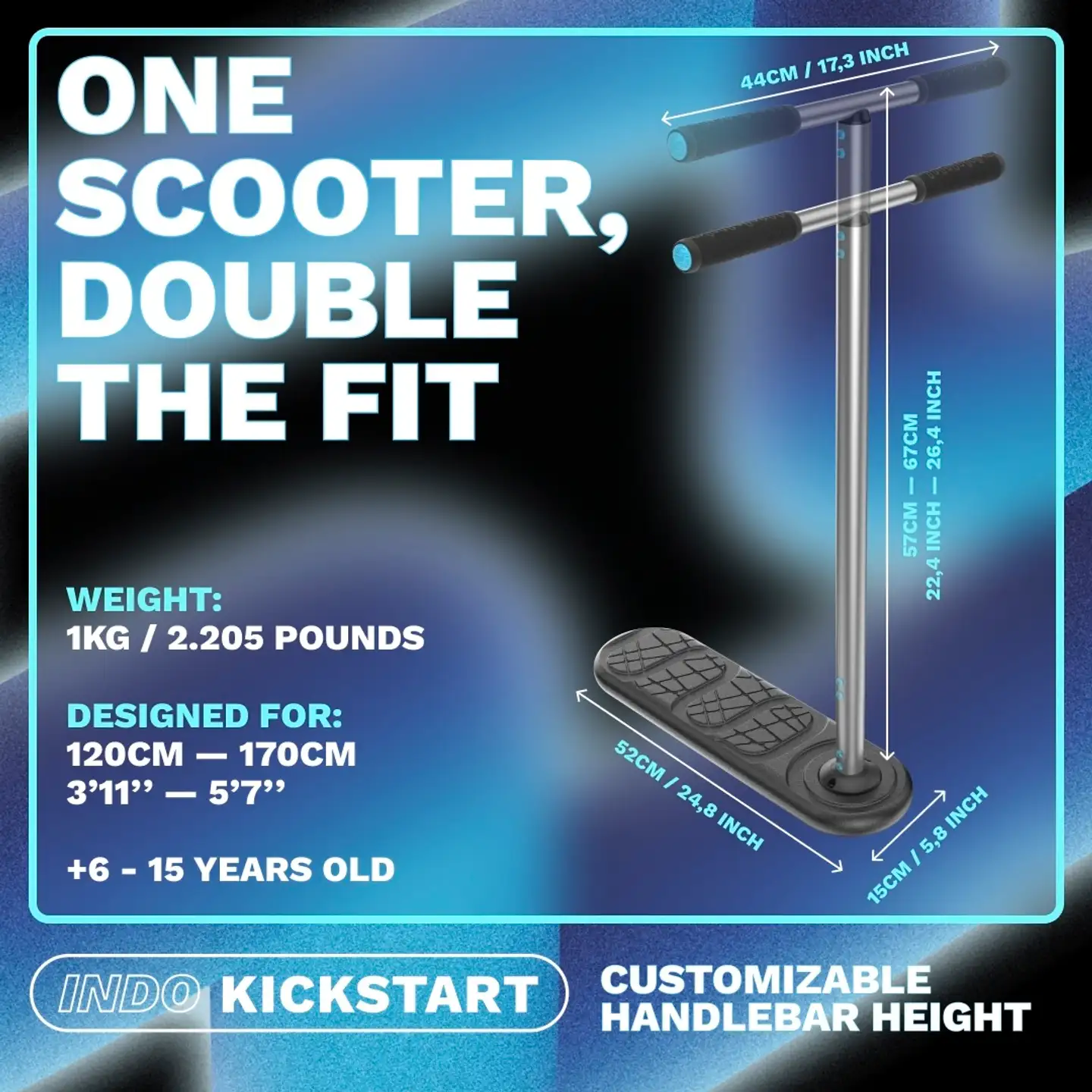 Indo Kickstart Classic Trampoliini Scootti - 12