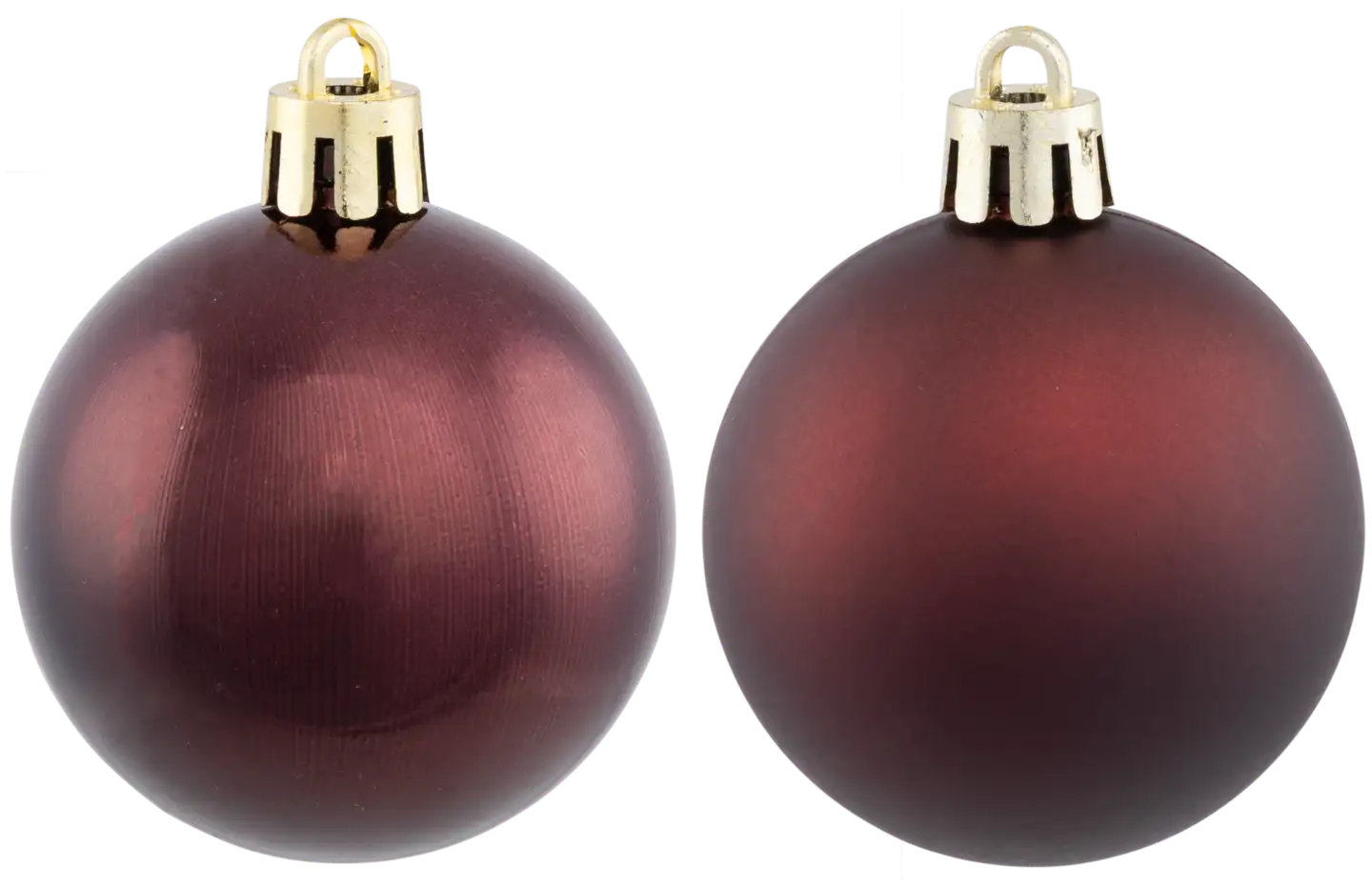 Joulupallo 6 cm 6 kpl burgundi - 1