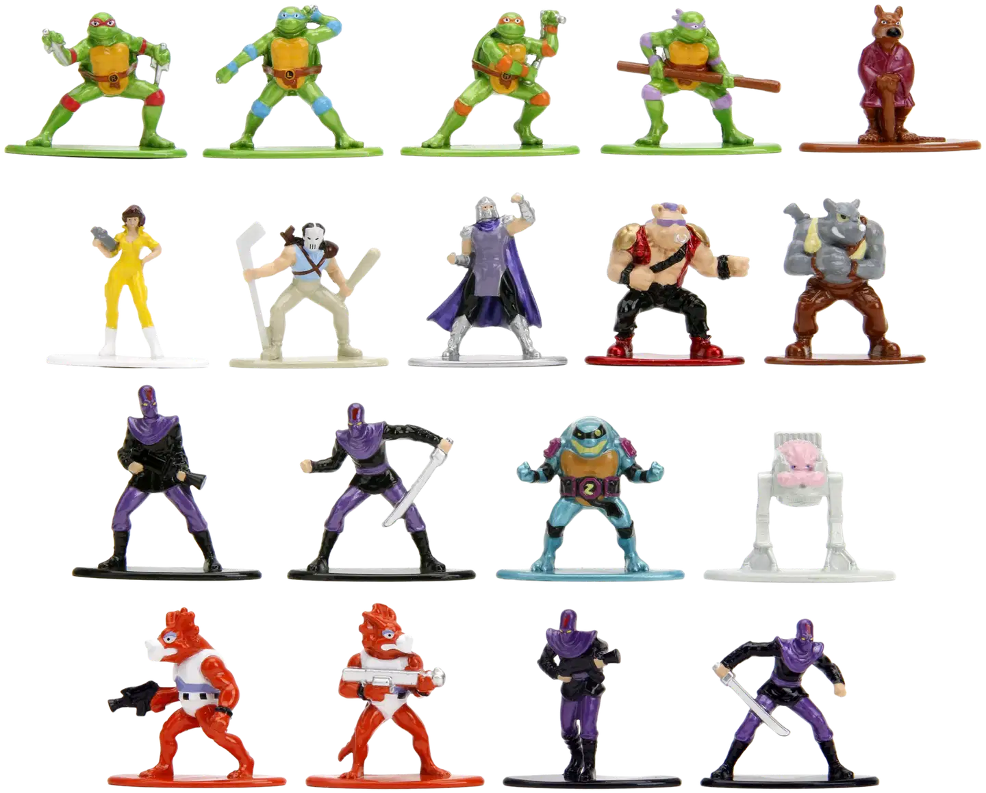 Jada Turtles keräilyhahmot, 4 cm, metallia (die-cast), 18 kpl/pakkaus - 3