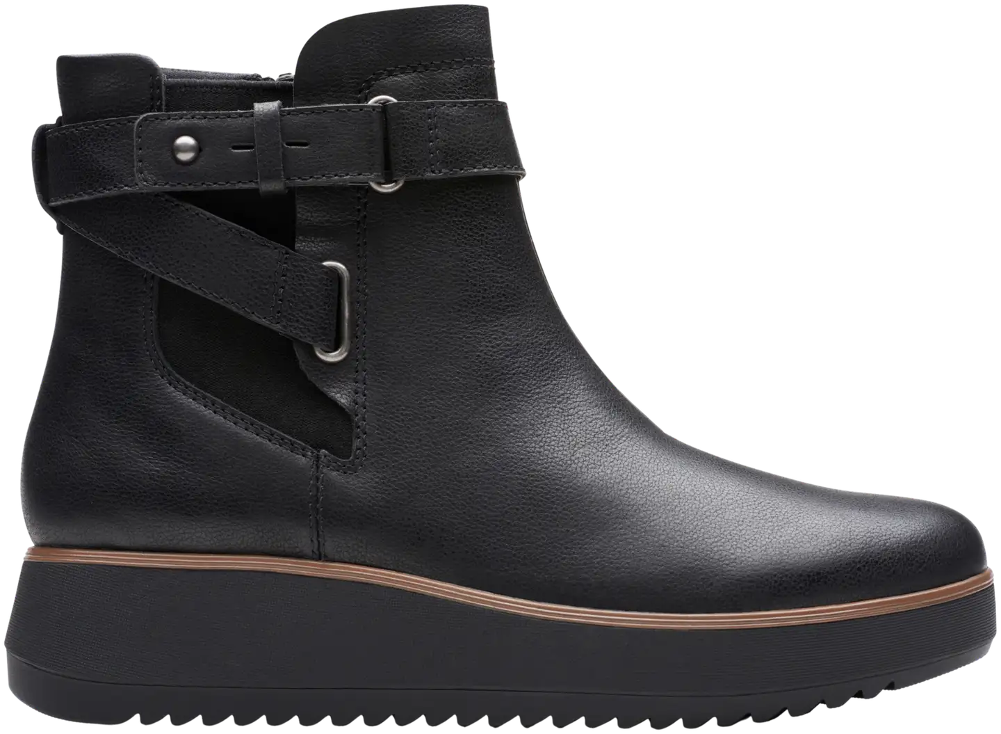 Clarks naisen nahkanilkkurit Zylah Faye - BLACK