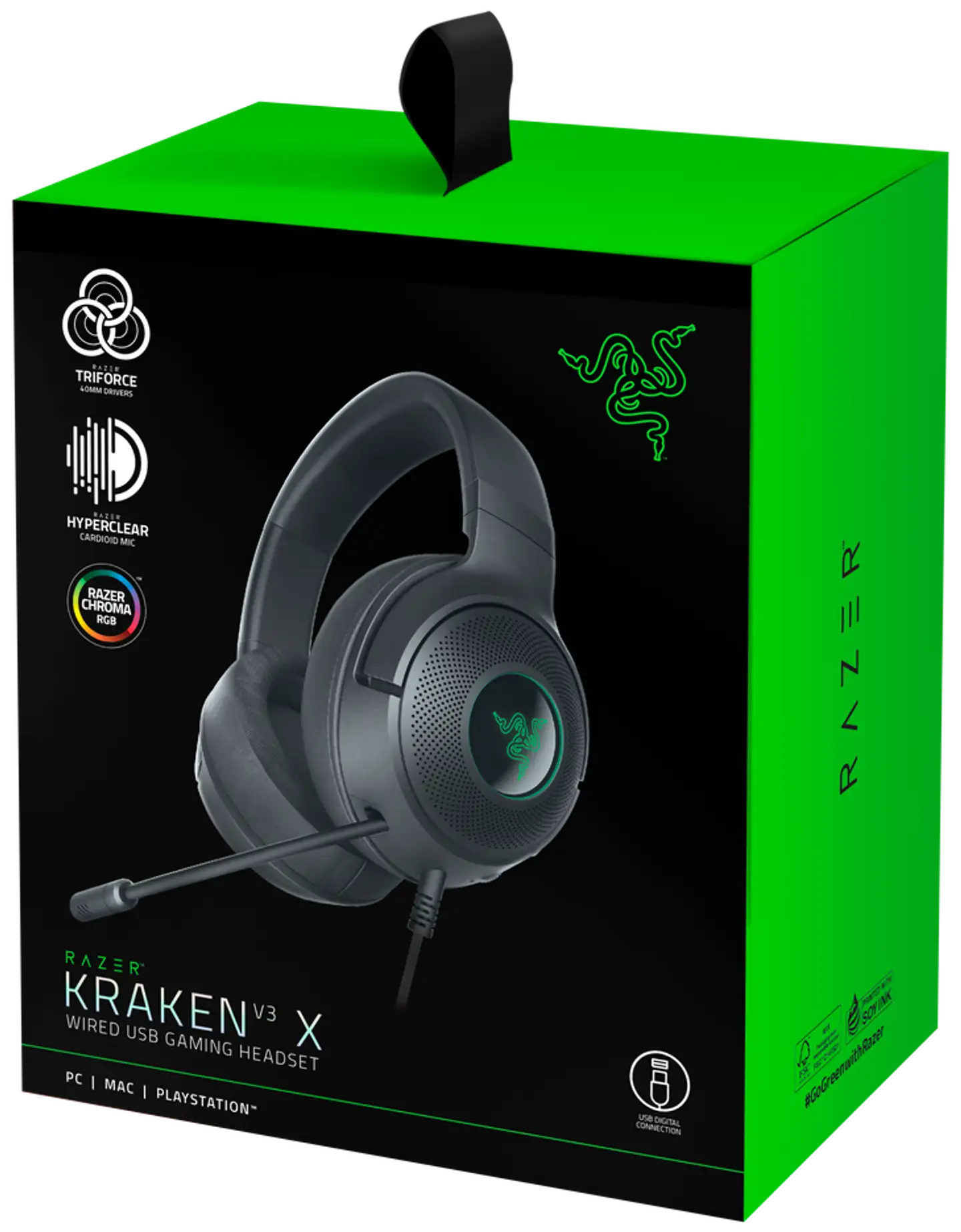 Razer pelikuulokkeet Kraken V3 X USB - 4