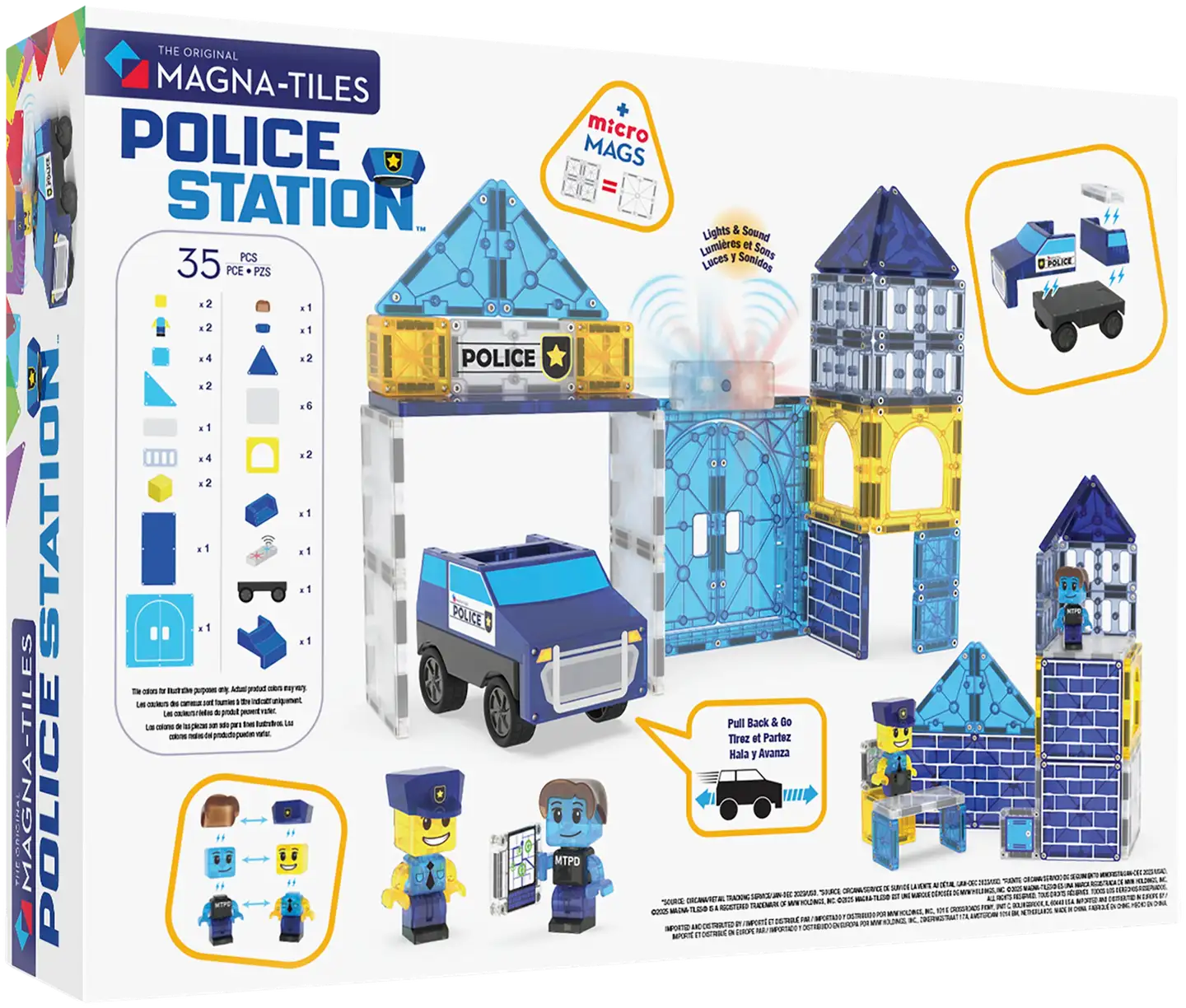 MAGNA-TILES® Poliisiasema magn. rak.sarja 35 osaa - 3