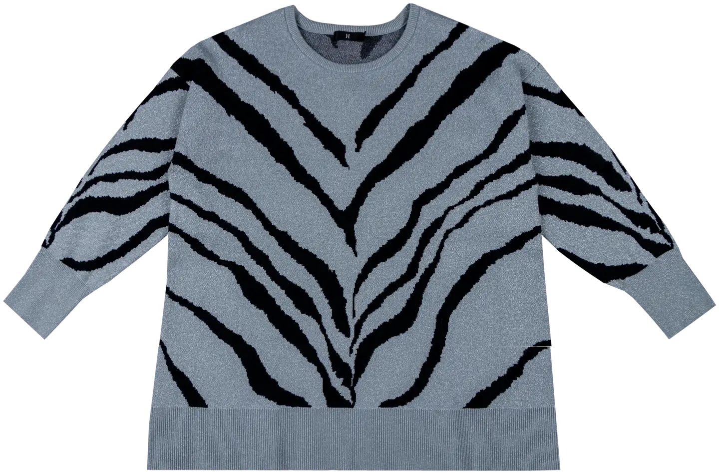 House naisten neulepusero intarsia 213HP34620, D-mitoitus - Grey intarsia - 1
