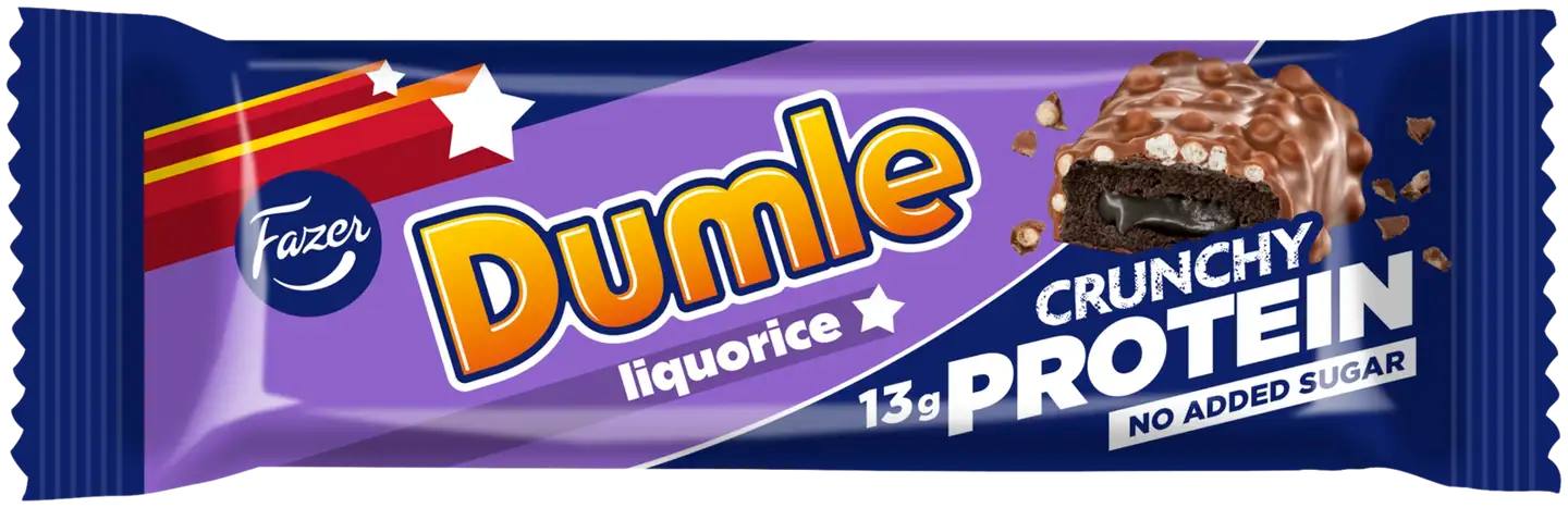 Fazer Dumle Crunchy Lakritsi Protein patukka 45g