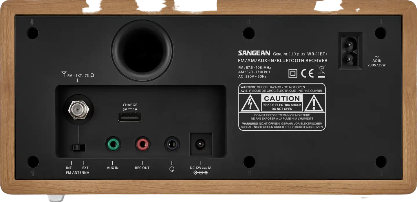 Sangea WR.11BT+ bluetooth pöytäradio pähkinä - 2