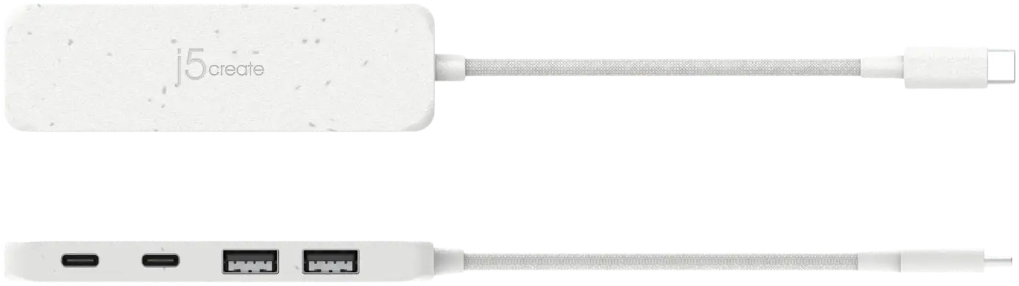 j5create USB-C jakaja; 2 x USB-A / 2 x USB-C - 4