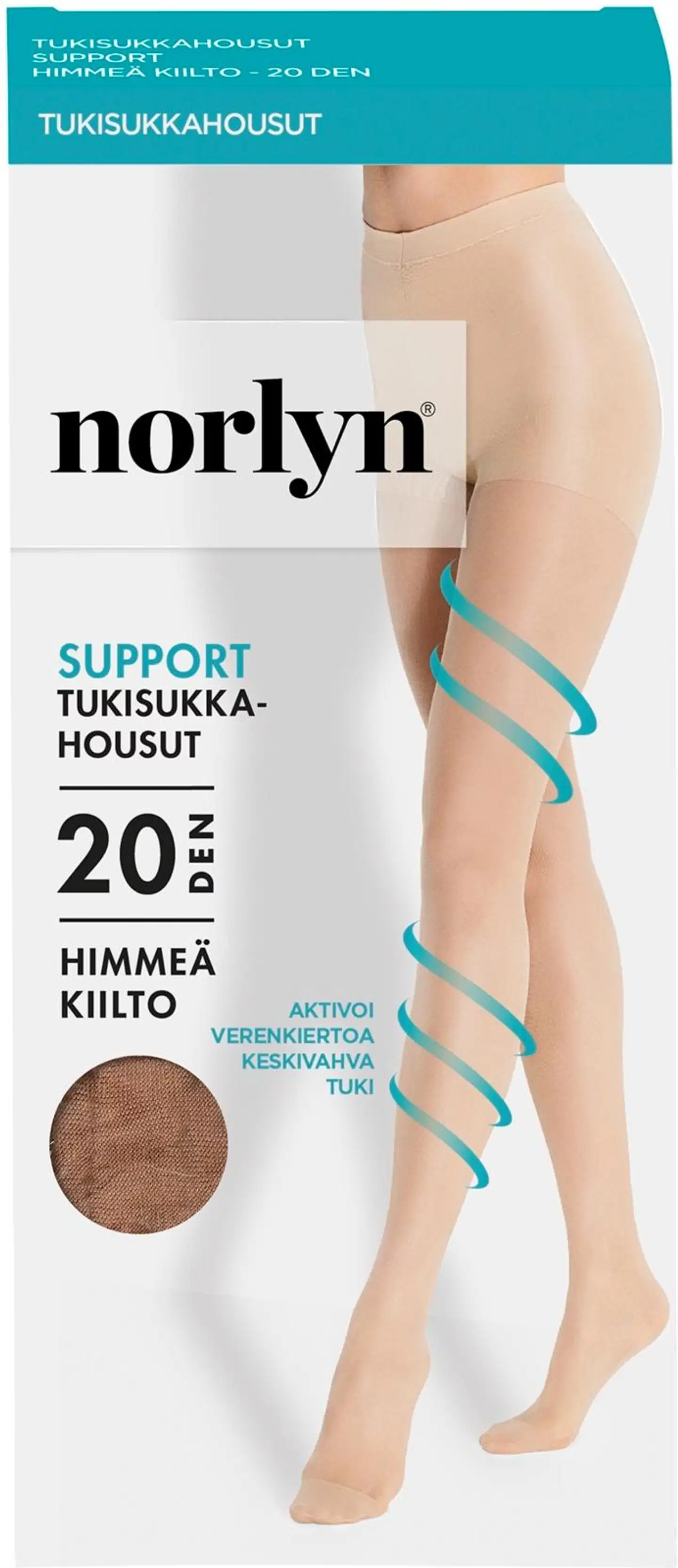 Norlyn naisten tukisukkahousut 20 den - Ivory