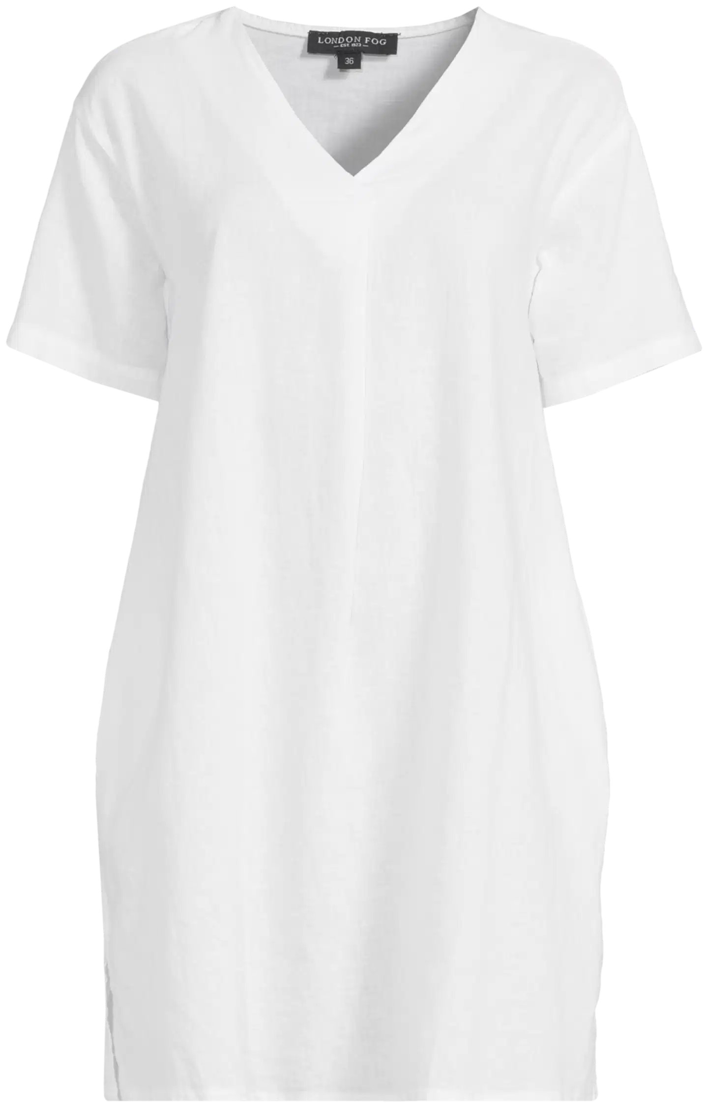 London Fog naisten pellavasekoitetunika 218L261701 - Cloud dancer - 2