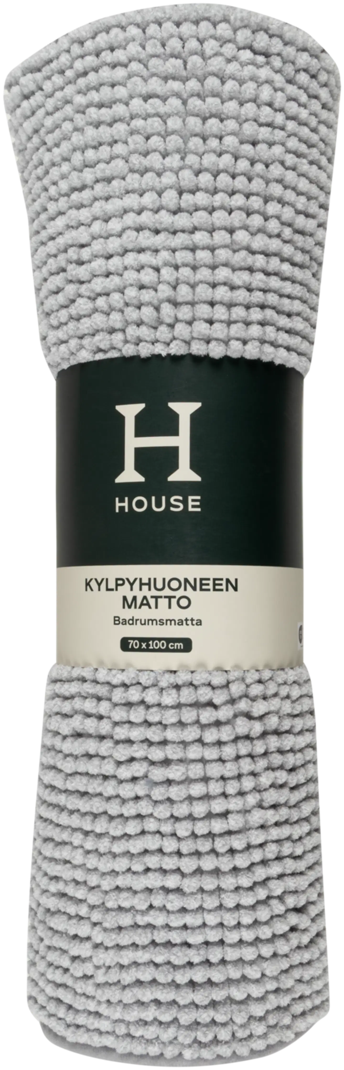House kylpyhuonematto Chenille Melange 70x100 cm harmaa - 2
