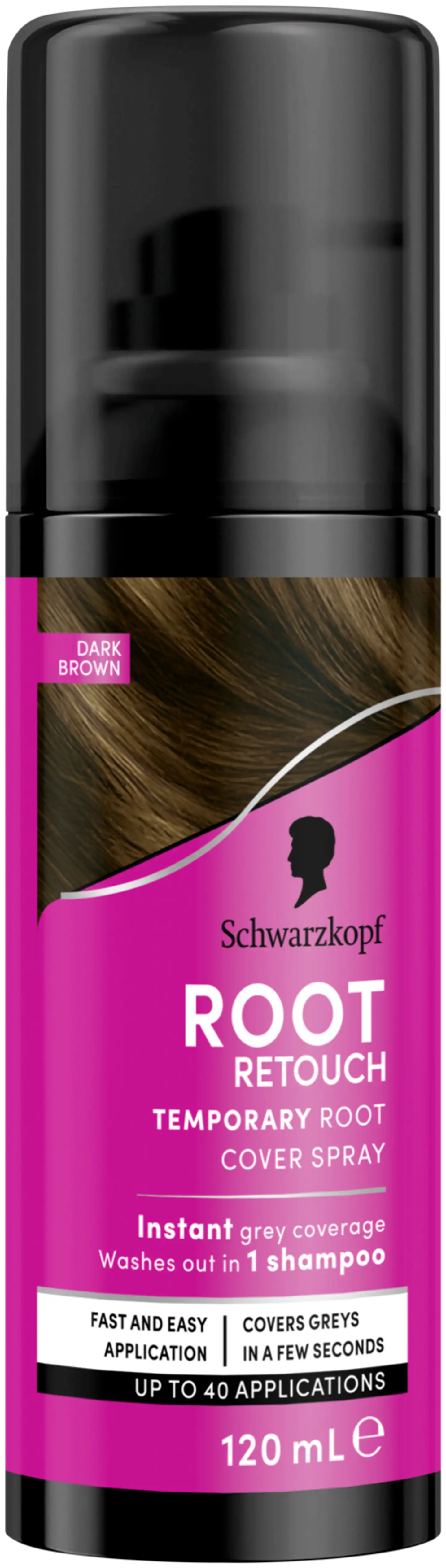 Schwarzkopf Root Retoucher 120 ml Dark Brown hiusväri