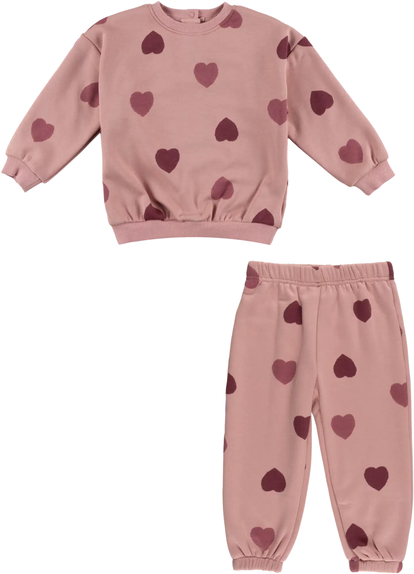 TEX vauvojen collegesetti Sydän I286572 - PINK 11 - 1