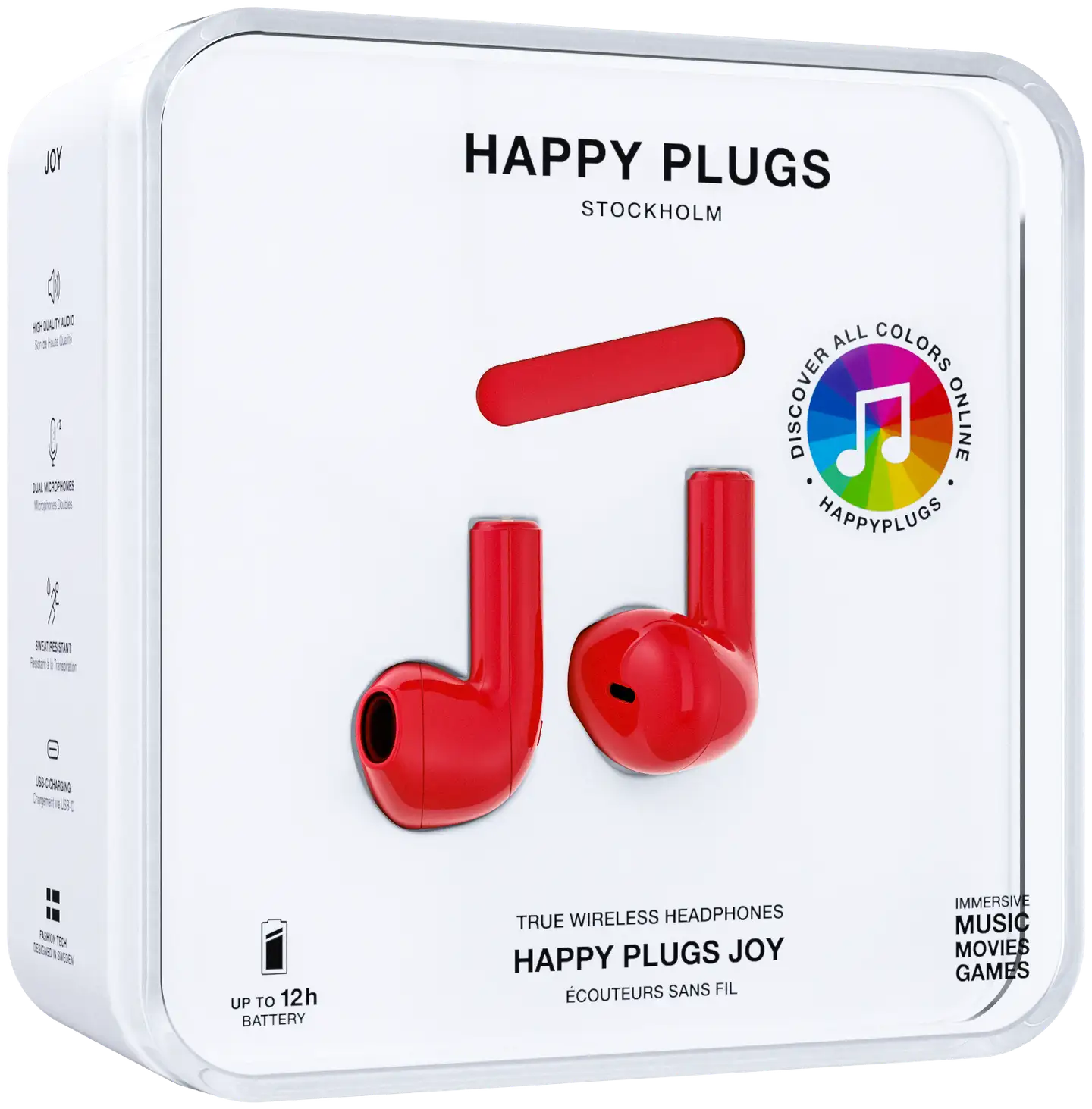 Happy Plugs Bluetooth nappikuulokkeet Joy punainen - 12