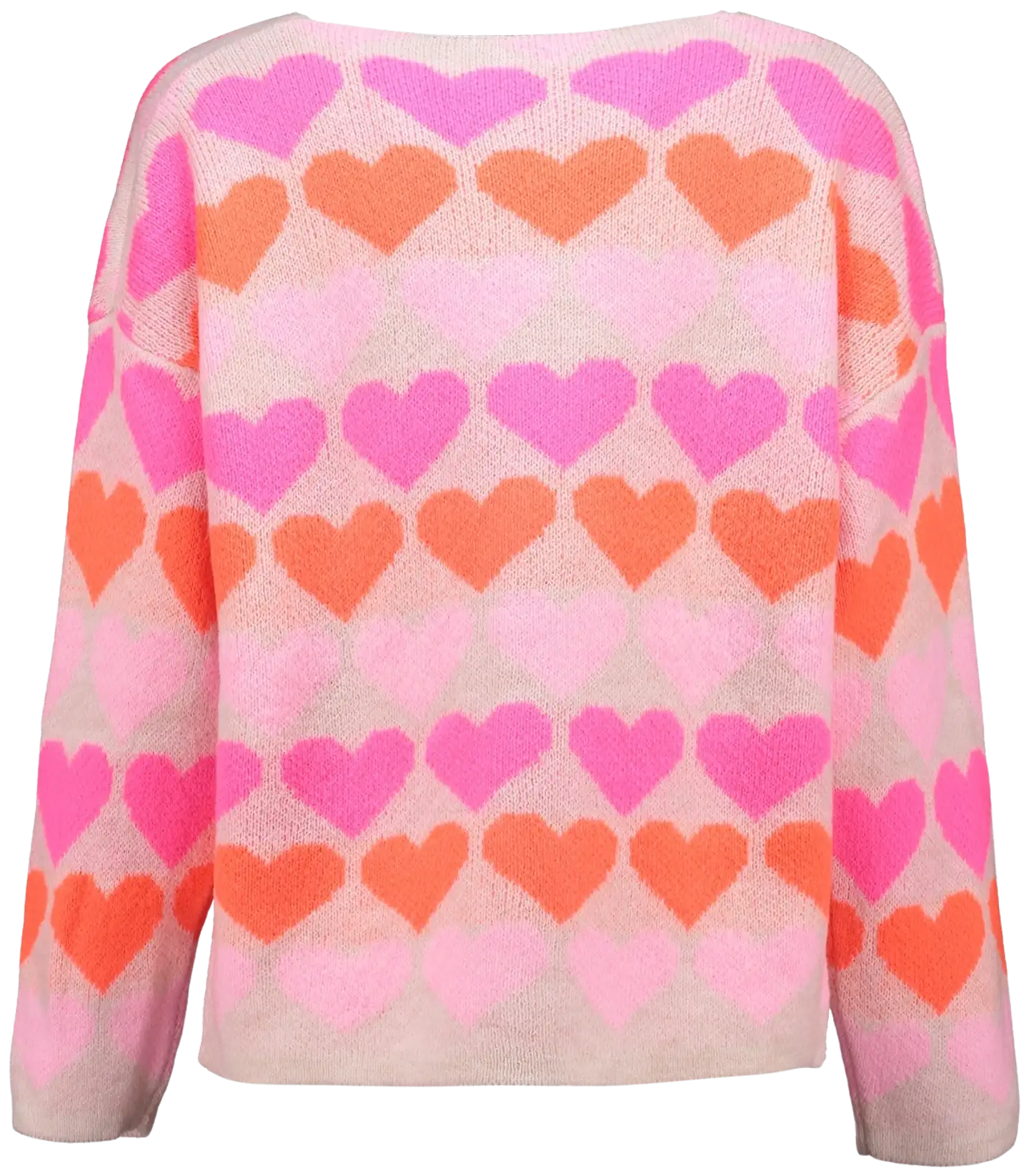 Hailys naisten neuletakki Sa44nna - beige/pink heart - 3
