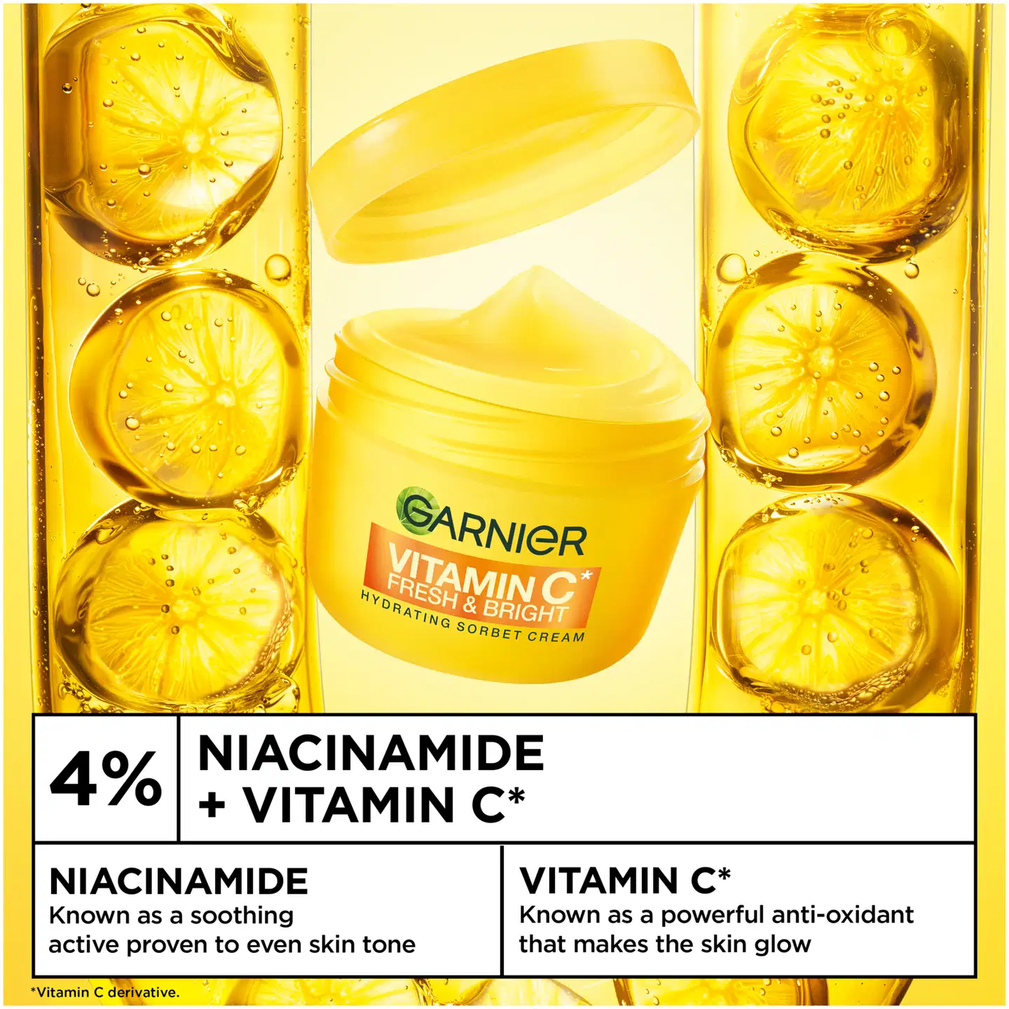 Garnier Vitamin C* Fresh & Bright Hydrating Sorbet Cream 85 g - 3