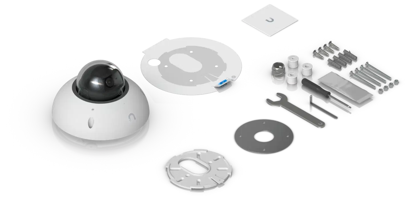 Ubiquiti sääsuojattu ilkivaltasuojattu 4K PoE -kupukamera pitkän kantaman IR-yönäöllä UVC-G6-Dome-W valkoinen - 10