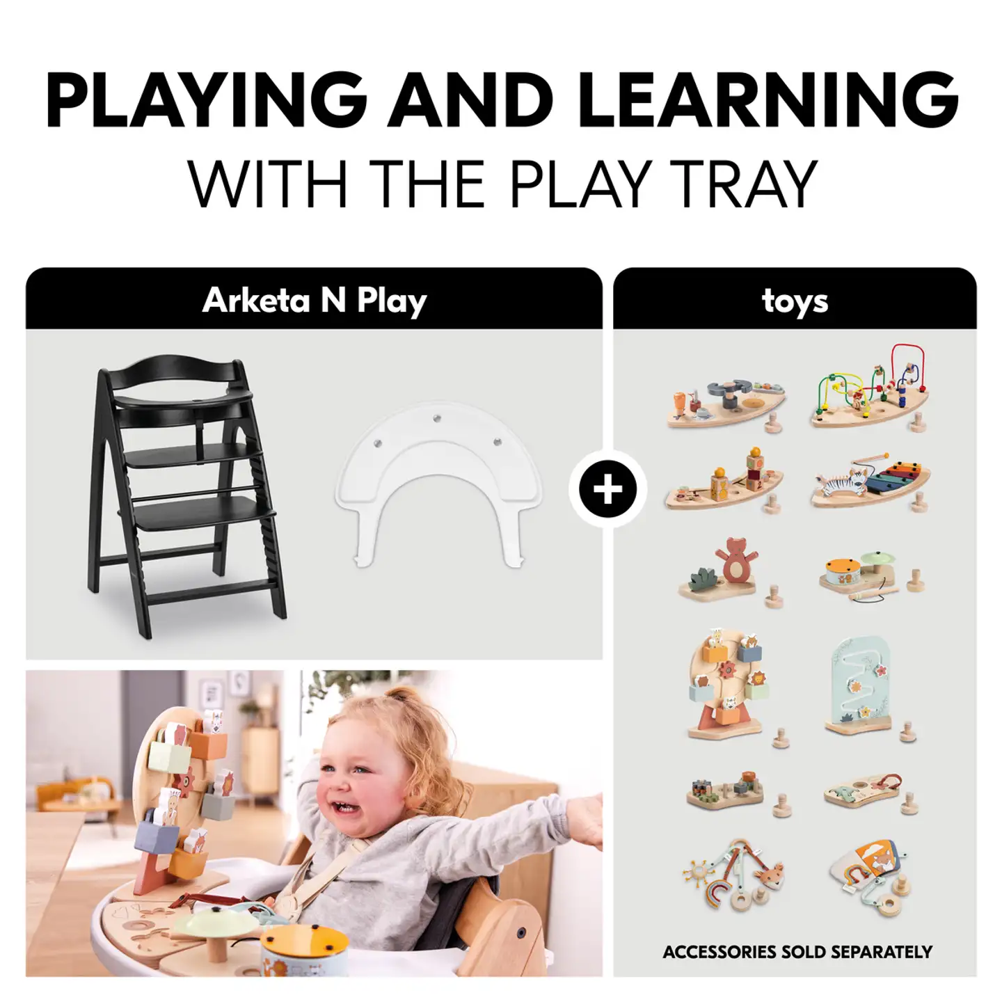 Hauck syöttötuoli Arketa N Play blackwashed - 16