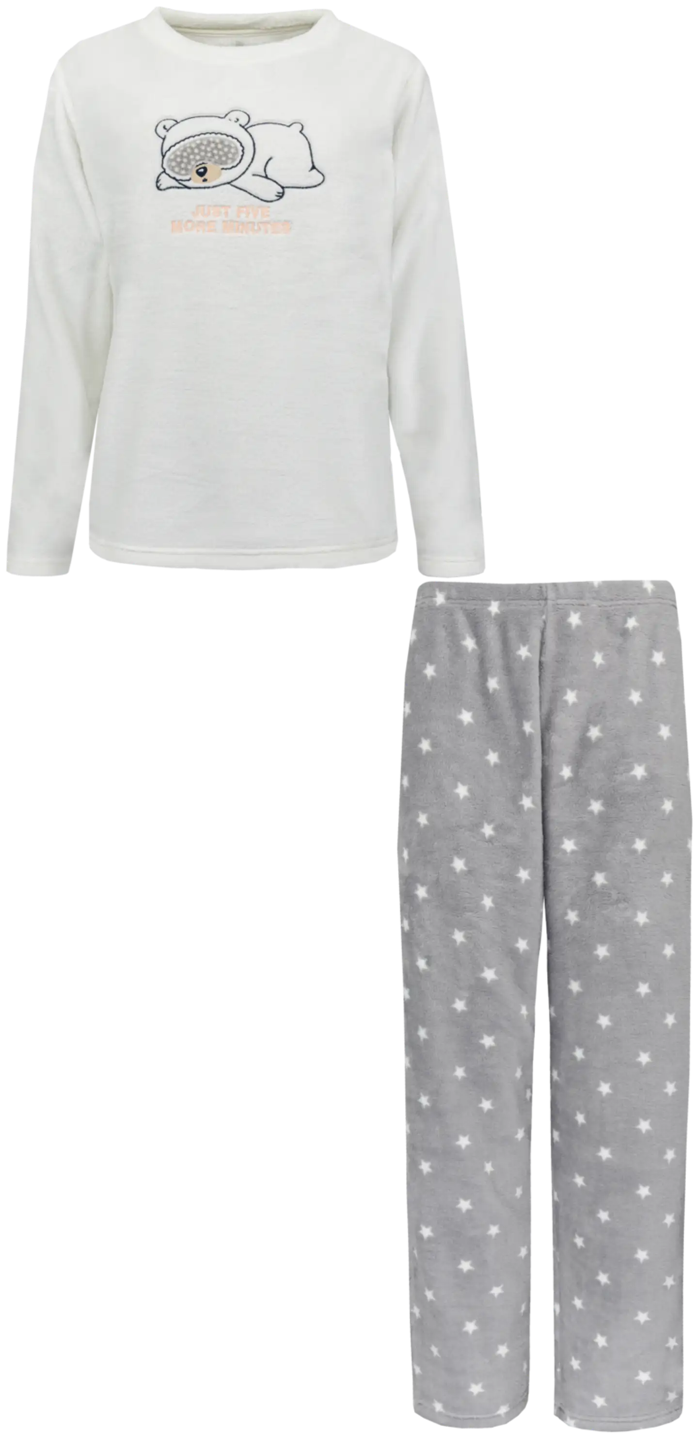 TEX naisten fleecepyjama I997343 - grey light - 1