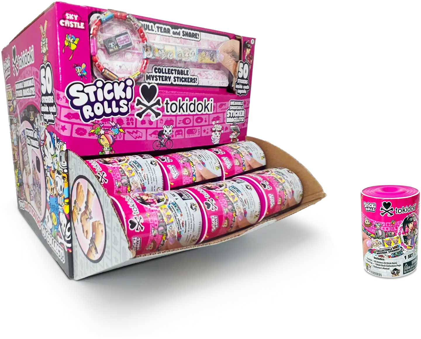 Sticki Rolls Tokidoki Tarrarannekoru Yllätyspakkaus 50 tarraa - 15