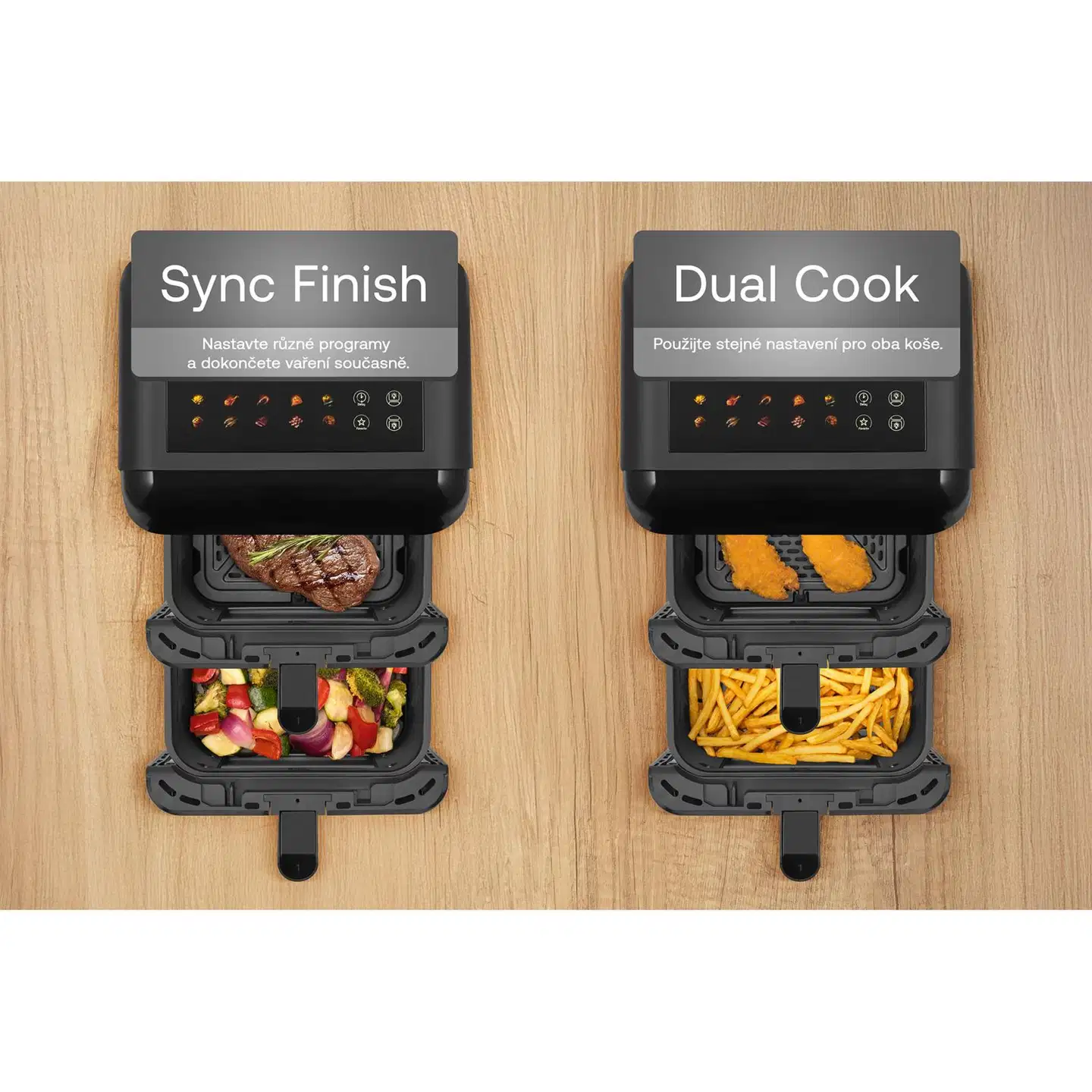SENCOR Dual Air Fryer kiertoilmakypsennin SFR 1250BK - 7