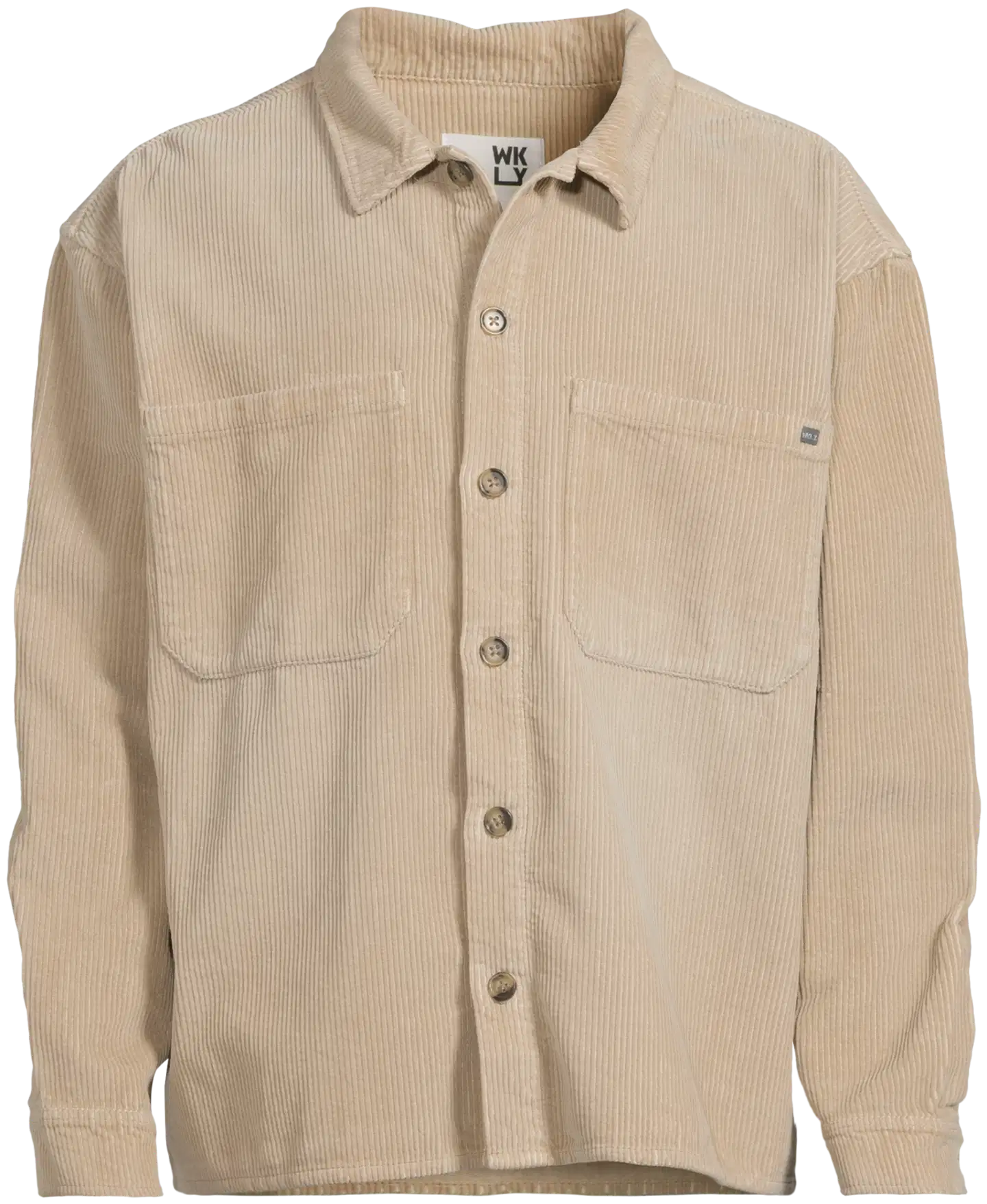 WKLY. miesten vakosamettinen paitatakki loose fit 194W312673 - Sand - 2
