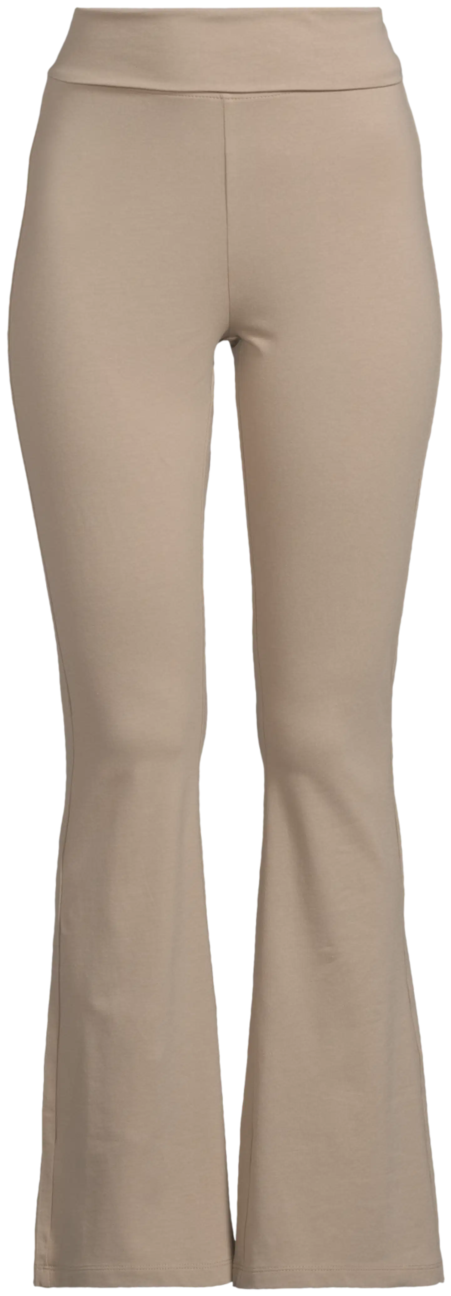 House naisten flare leg trikoohousut Betsy - Taupe - 2