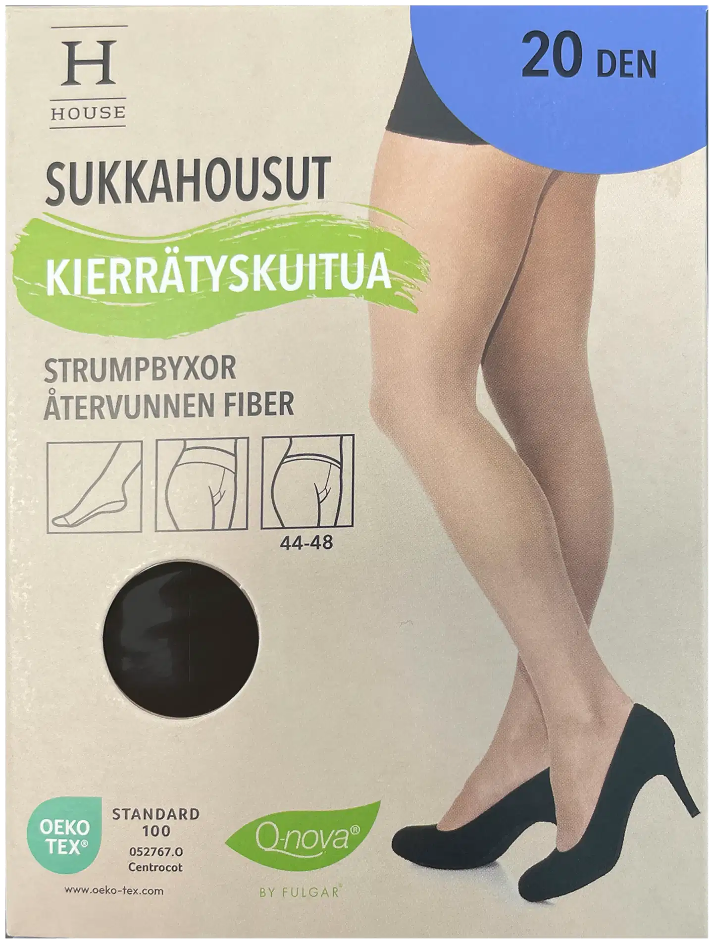 House naisten sukkahousut Q-Nova 20 den 22-3QNOV20 - Musta