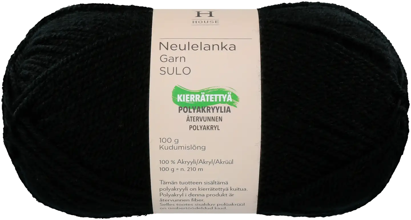 House neulelanka akryyli Sulo 100 g Black 217