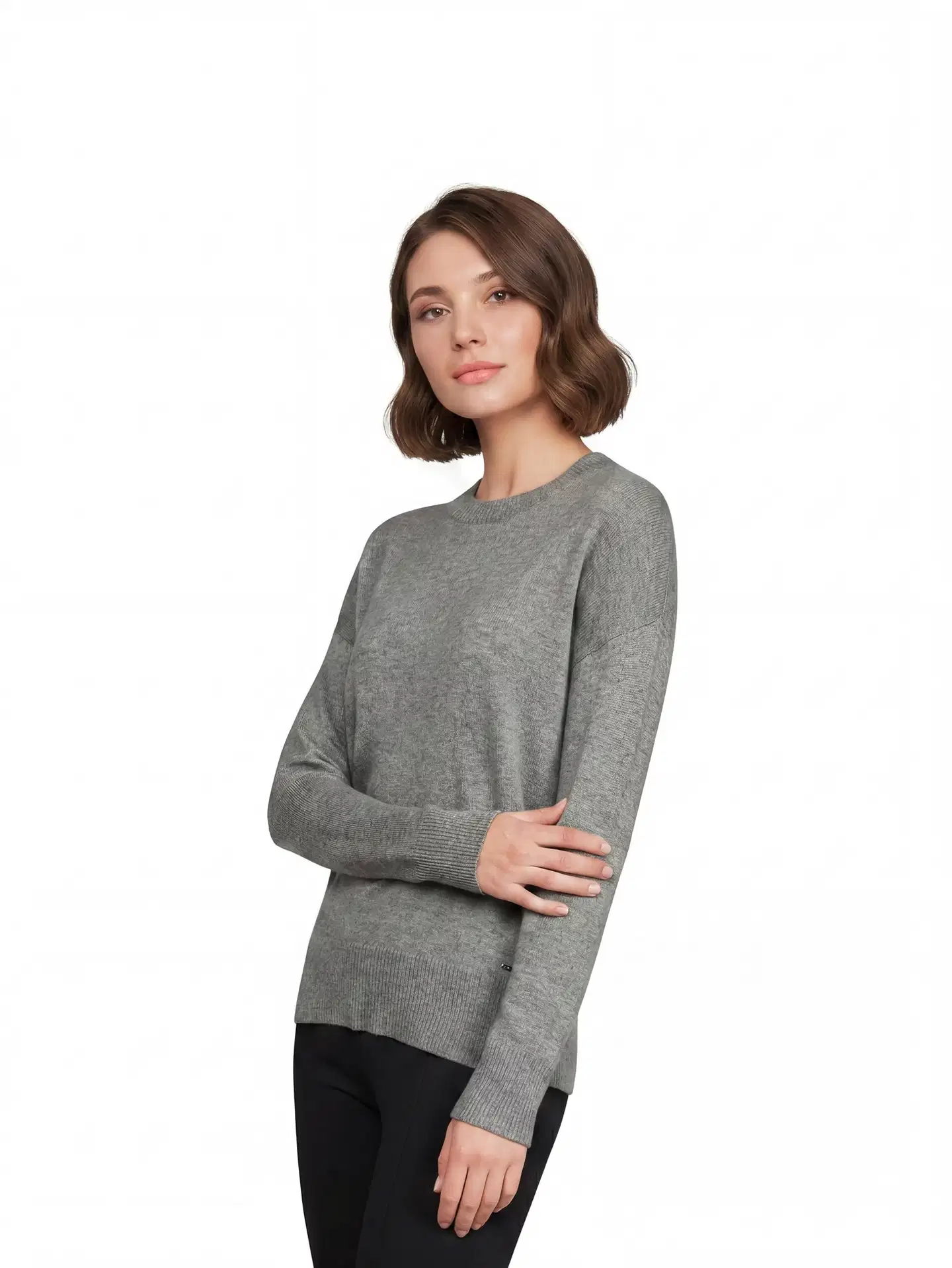 London Fog naisten neule Cashmere 213L264006 - dark grey - 1