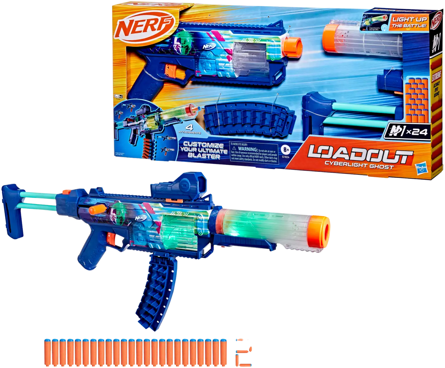 Nerf Loadout leikkipyssy Cyberlight ghost - 3