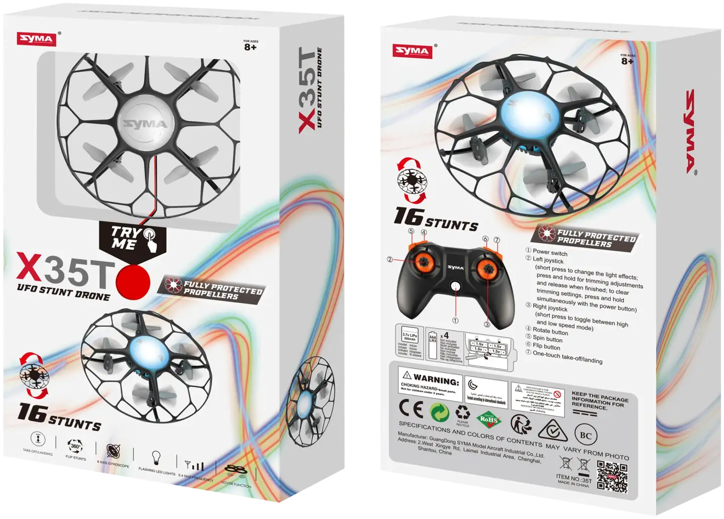 Syma RC-drone X35T UFO Stunt Dron - 2